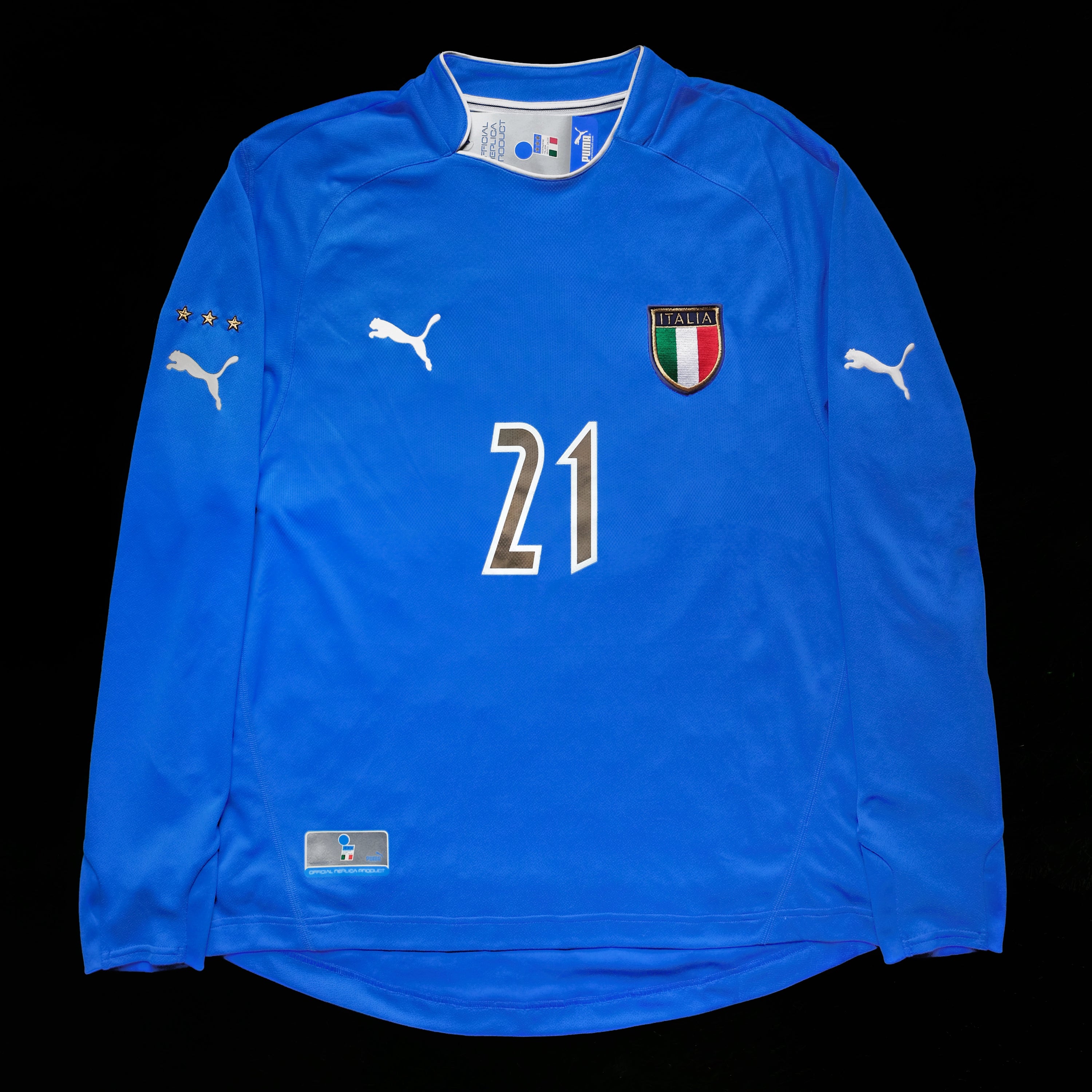 2003/04 Italy #21 VIERI Home Jersey (L) L/S