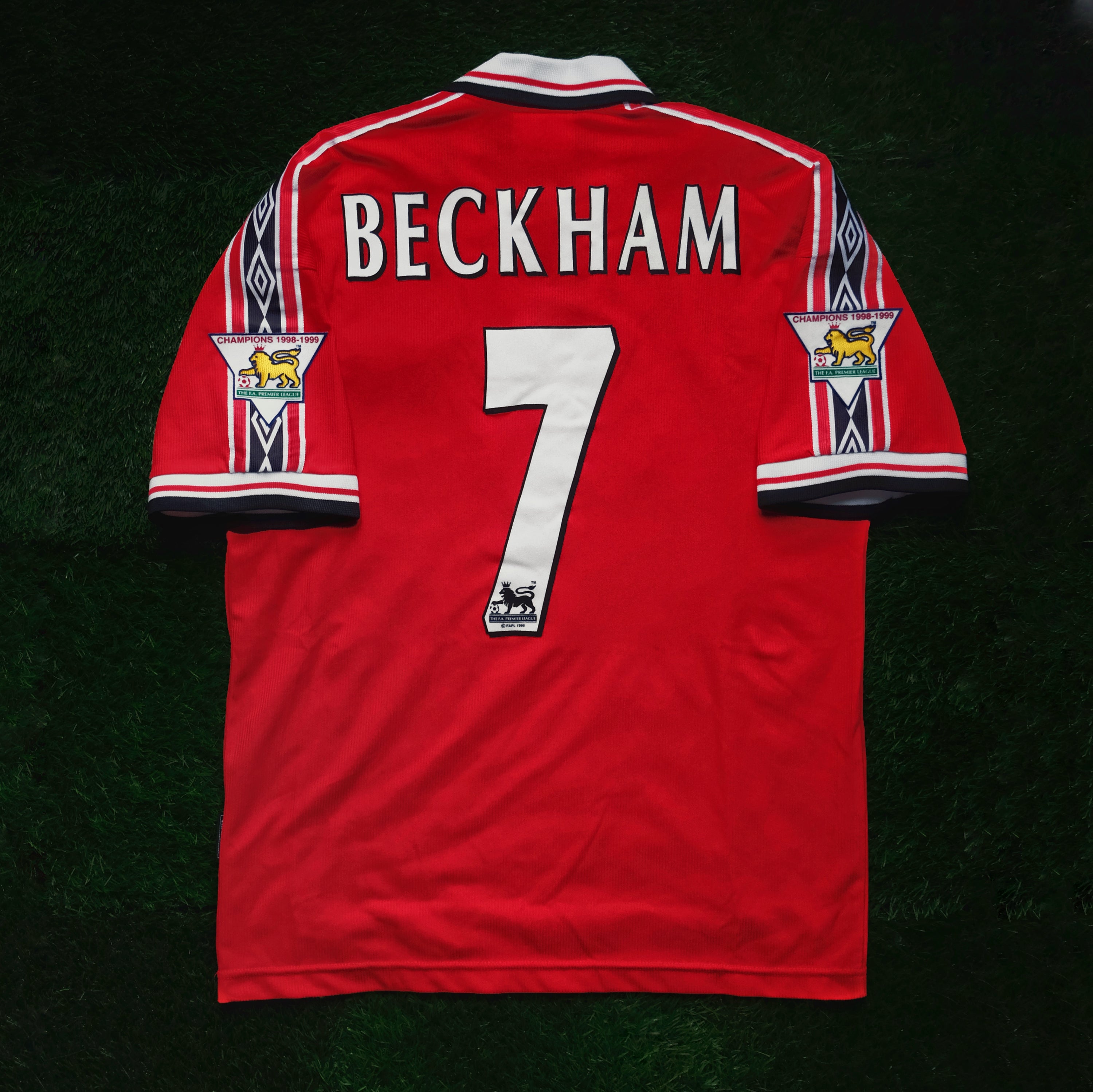 1999/00 Man Utd #7 BECKHAM Home Jersey (M)