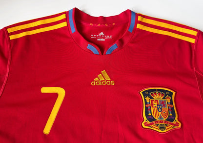 2010 Spain #7 DAVID VILLA Home Jersey (L)