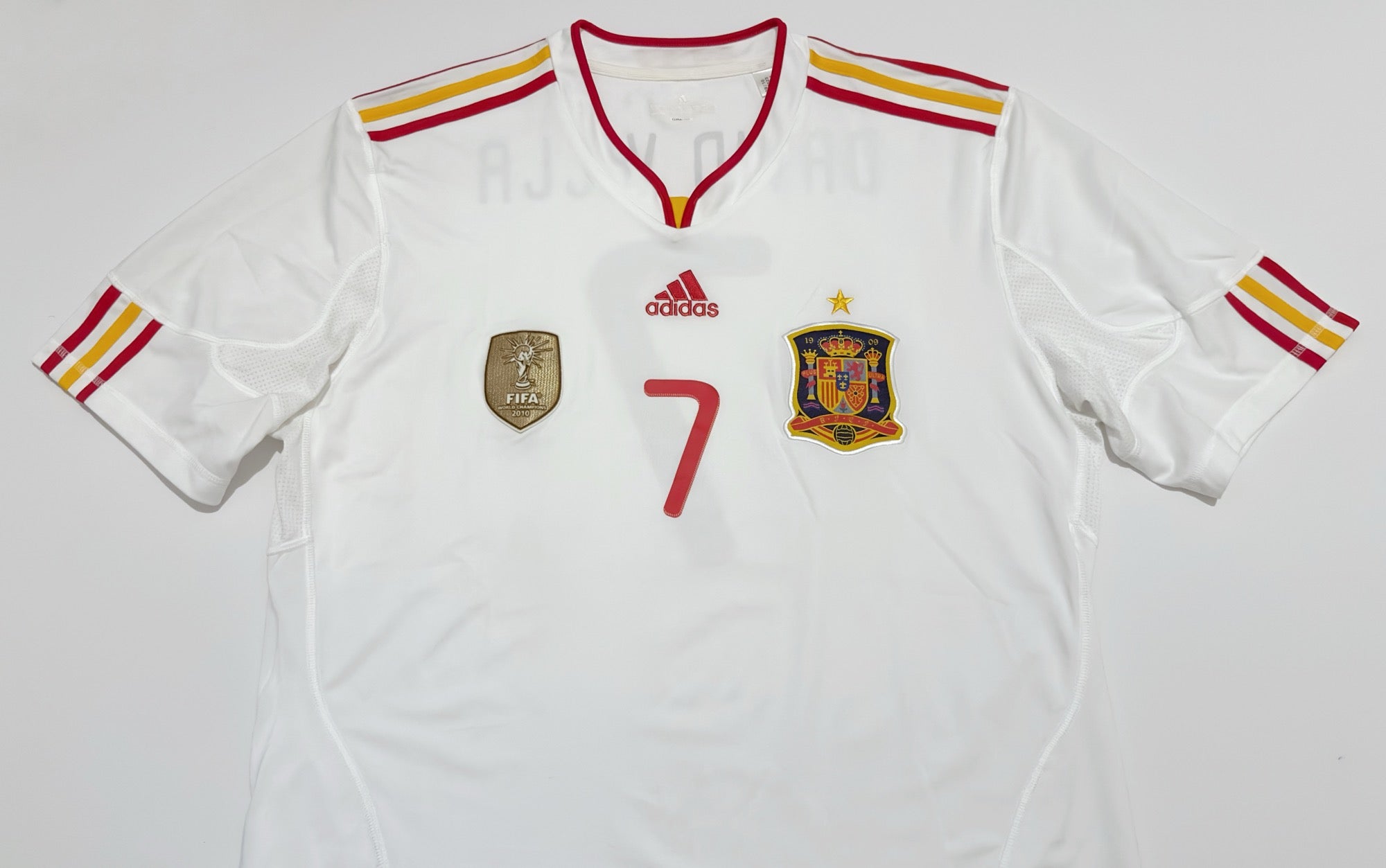2011 Spain #7 DAVID VILLA Away Jersey (XL)
