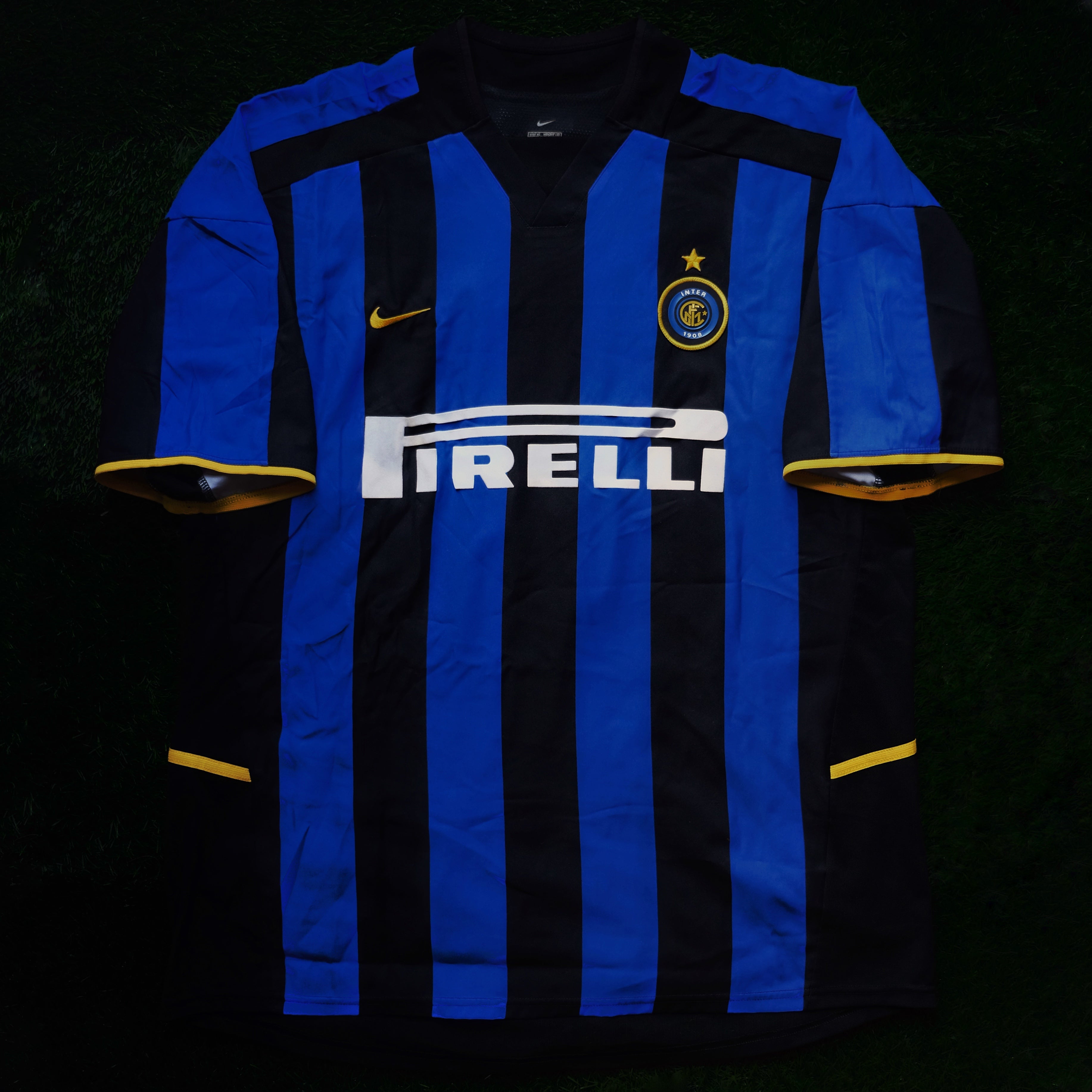 2002/03 Inter Milan #4 J.ZANETTI Home Jersey (XL) – Double Kick