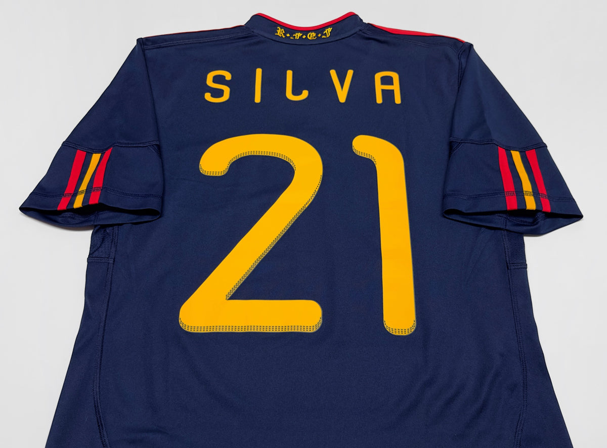2010 Spain #21 SILVA Away Jersey (S)