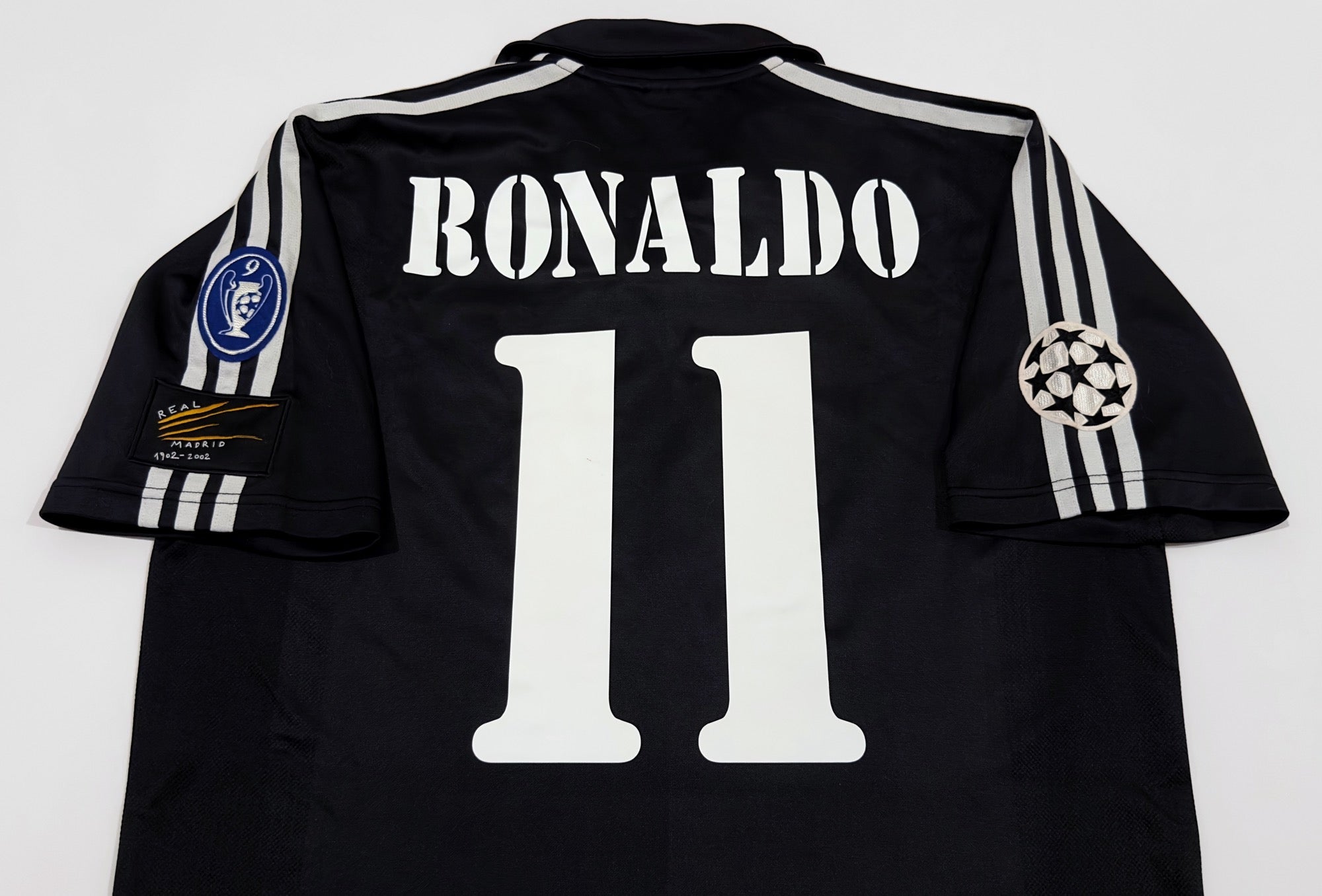 2002/03 Real Madrid #11 RONALDO Away UCL Jersey (M)