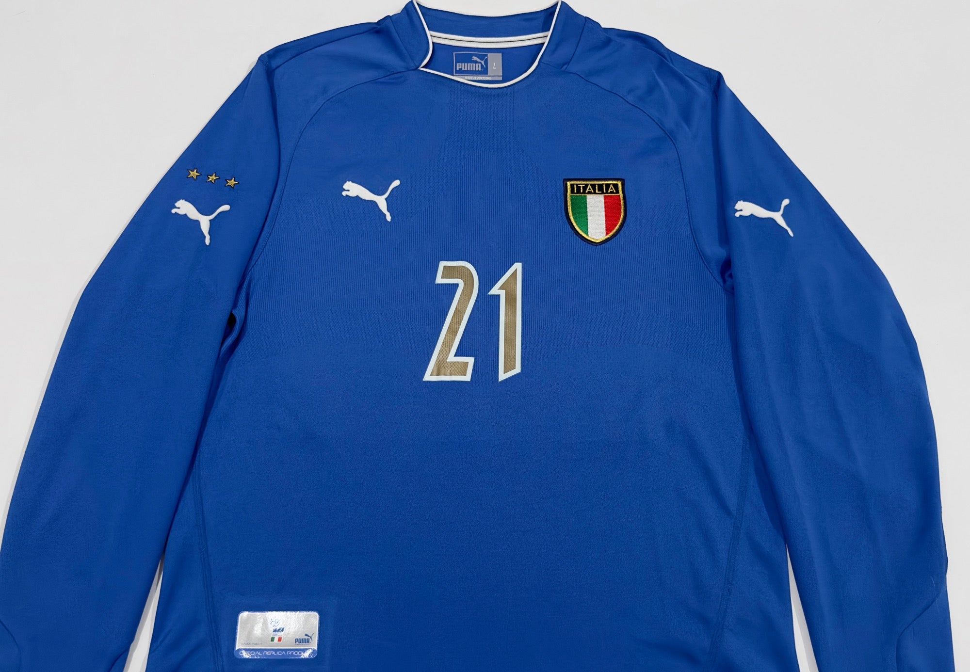 2003/04 Italy #21 VIERI Home Jersey (L) L/S