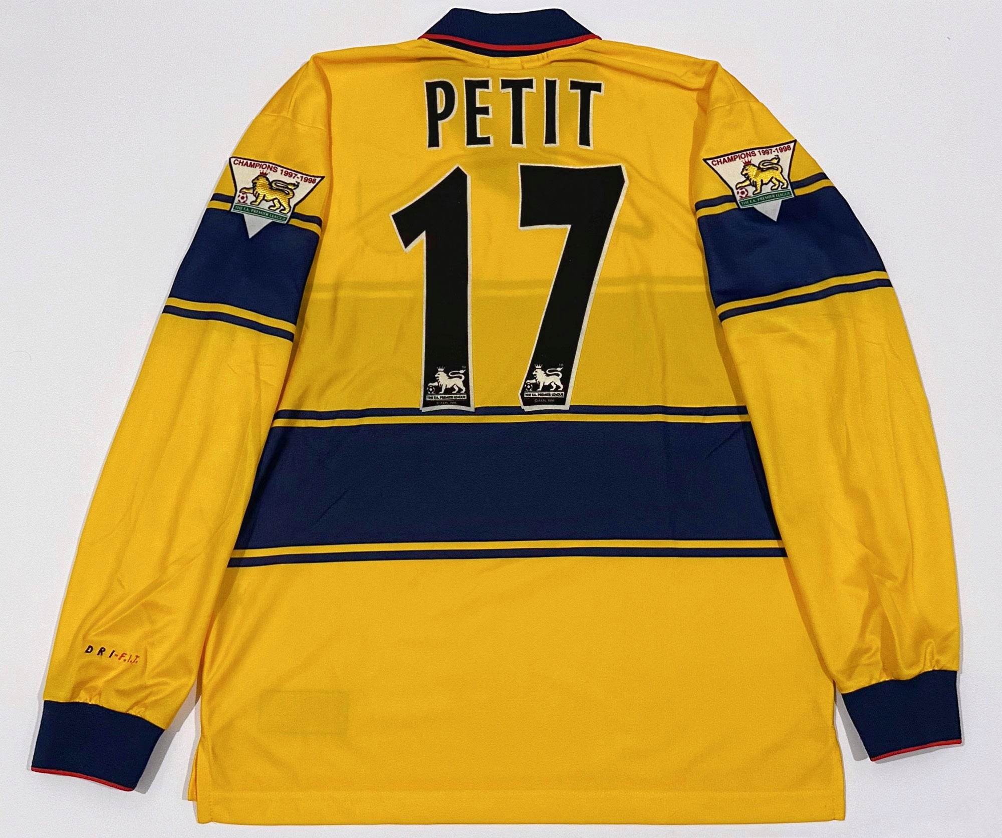 1997/99 Arsenal #17 PETIT Away Jersey (M) L/S