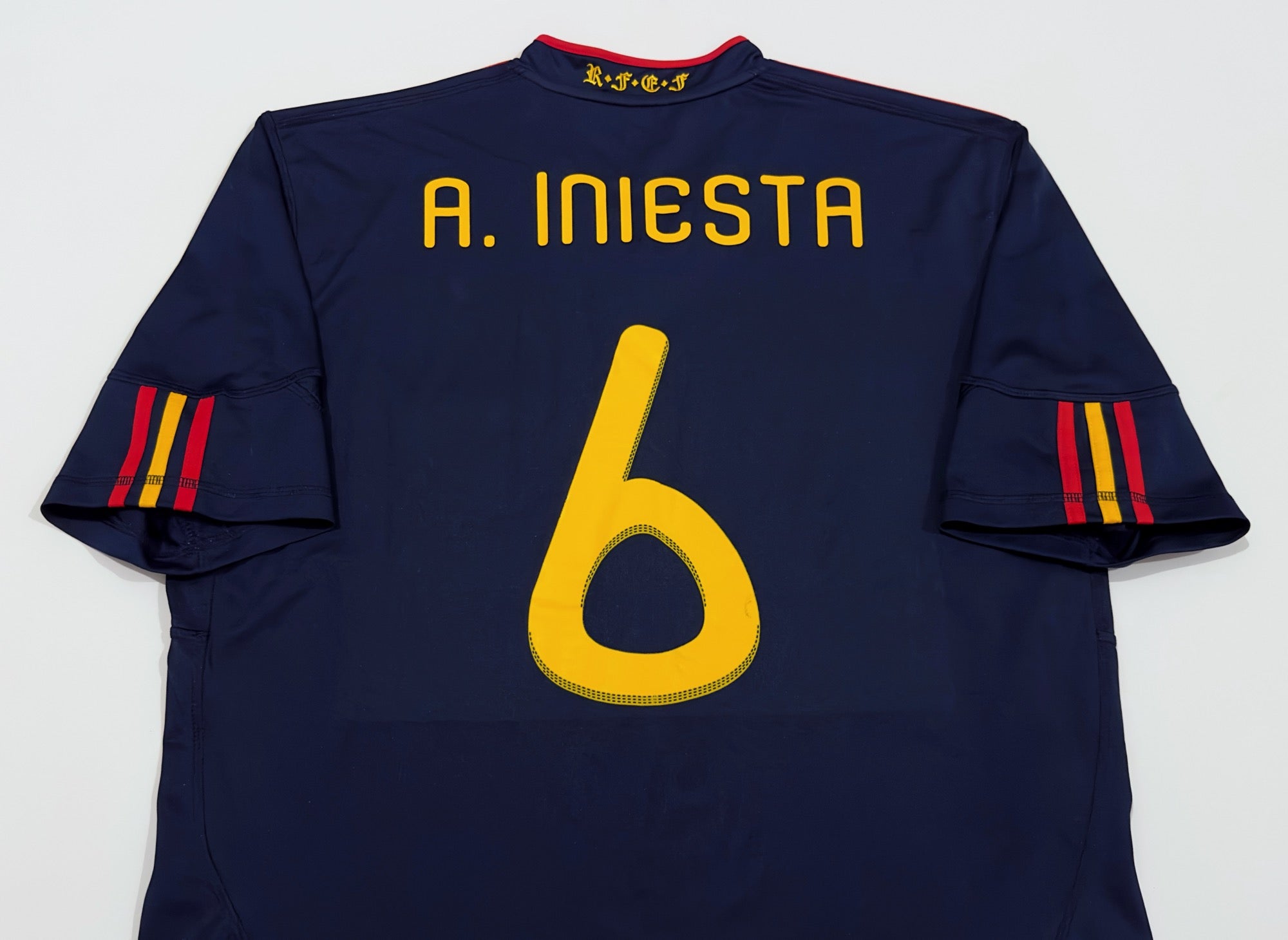 2010 Spain #6 A.INIESTA Away Jersey (XL)
