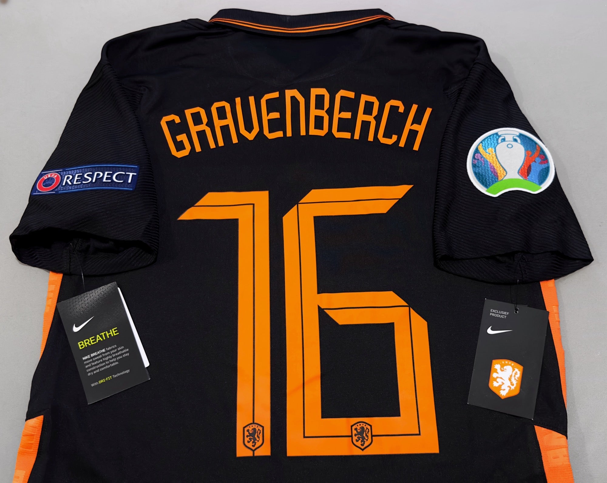 2020/21 Netherlands #16 GRAVENBERCH Away Jersey (S)