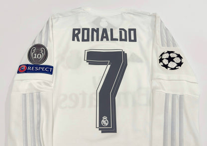 2015/16 Real Madrid #7 RONALDO Home Jersey (S) L/S