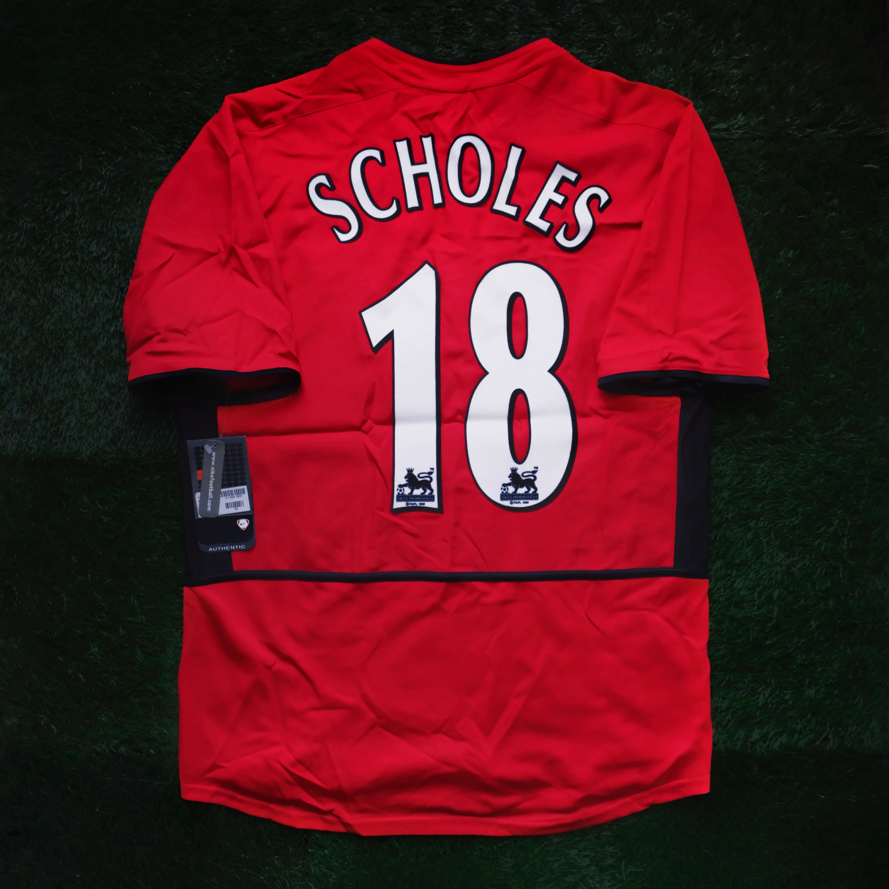 2002/04 Man Utd #18 SCHOLES Home Jersey (M)