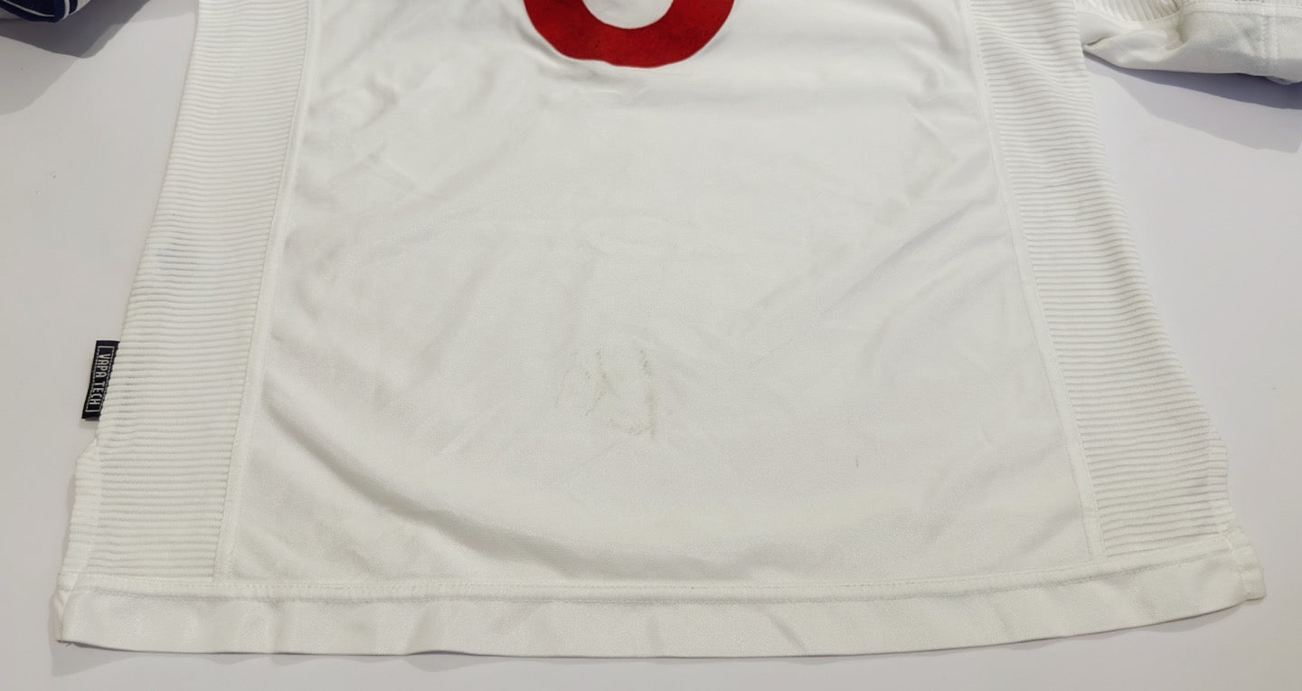 2000/01 England #8 SCHOLES Home Jersey (M)