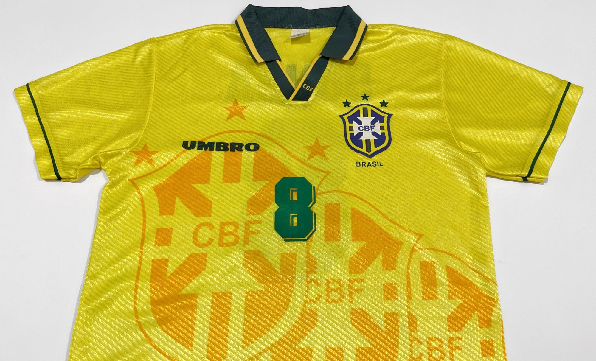 1994 Brazil #8 DUNGA Home Jersey (M)