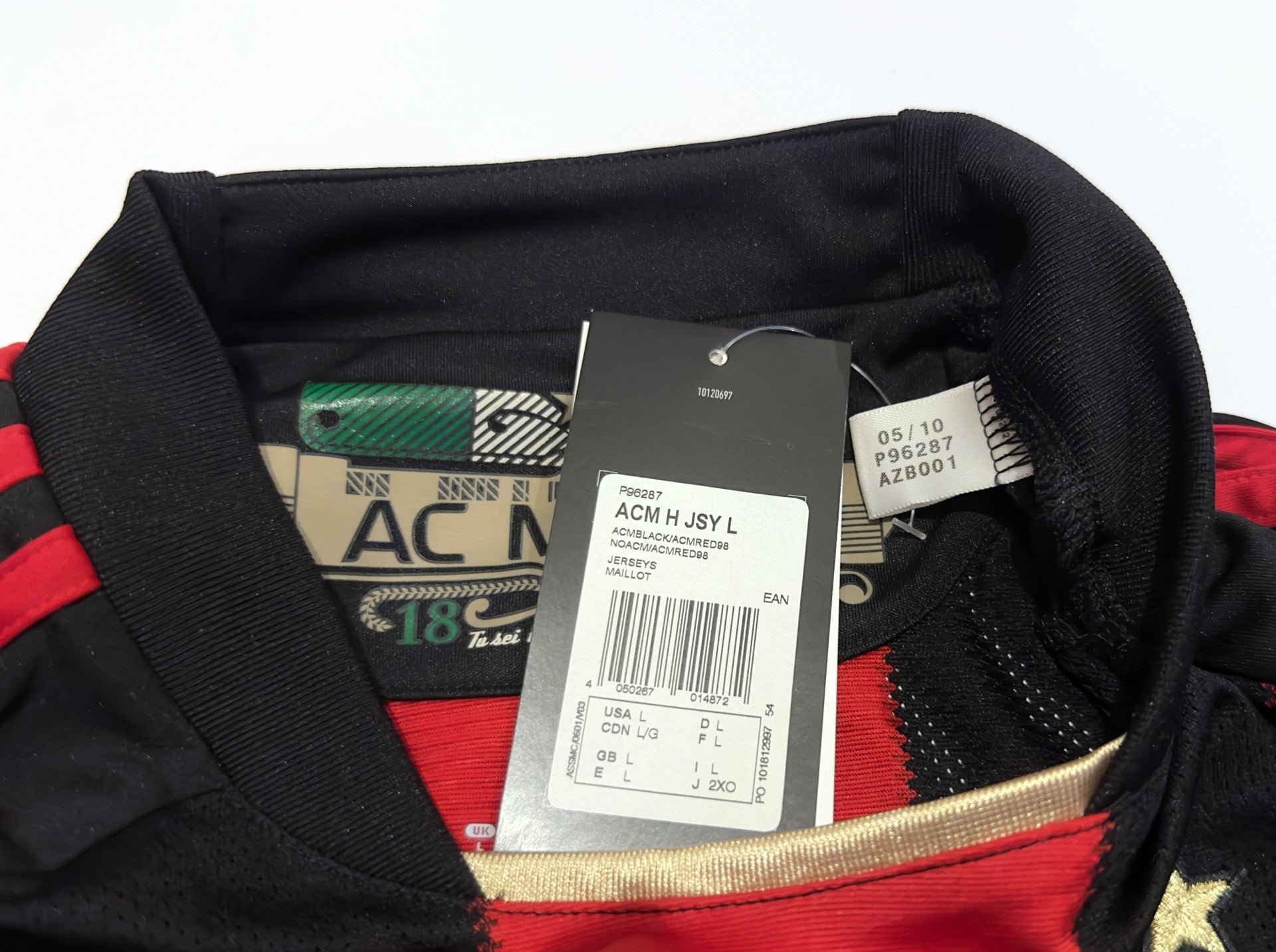 2010/11 AC Milan Home Jersey (L) L/S