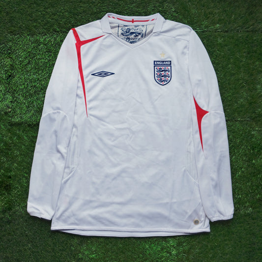 2005/07 England Home Jersey (M) L/S