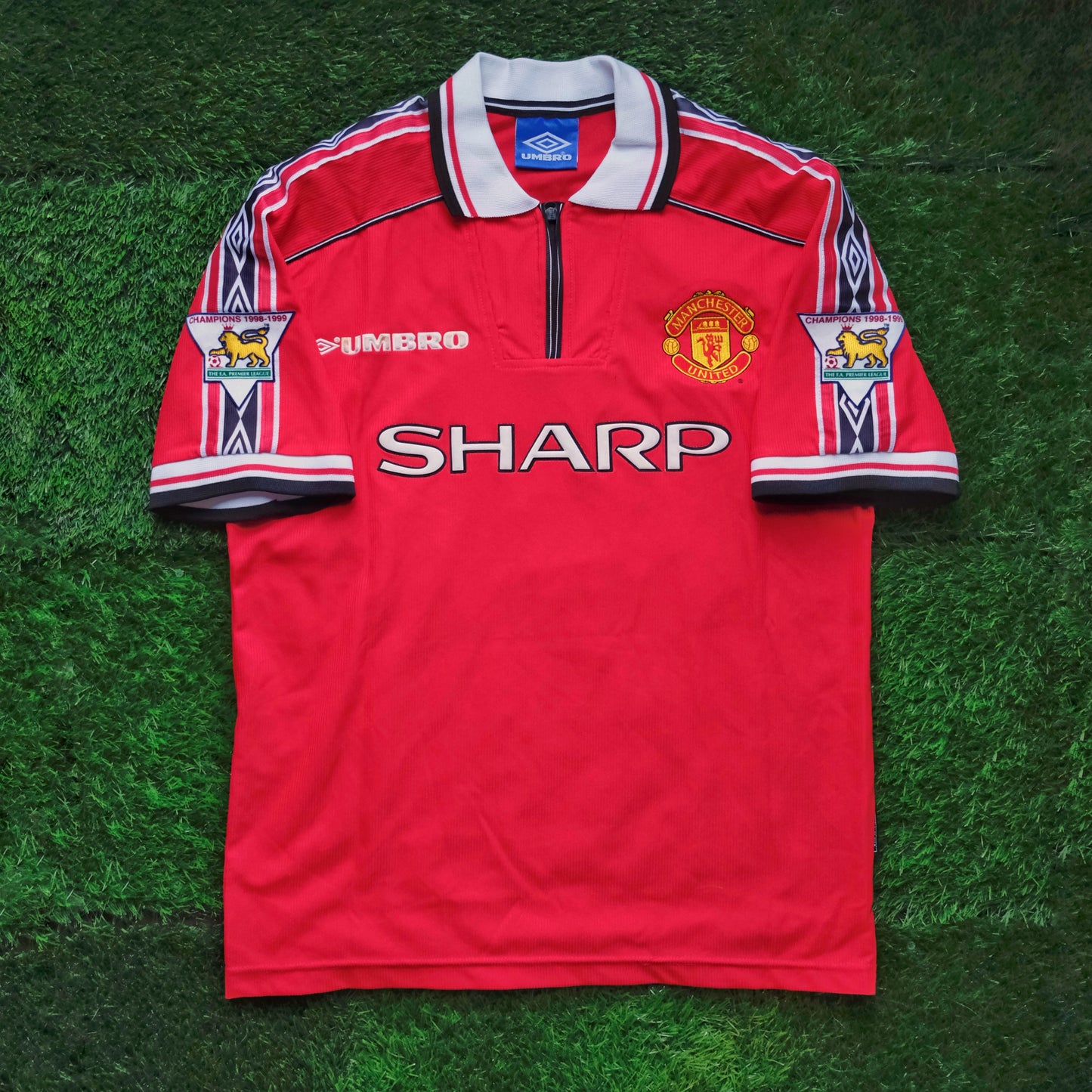 1999/00 Man Utd #7 BECKHAM Home Jersey (M)