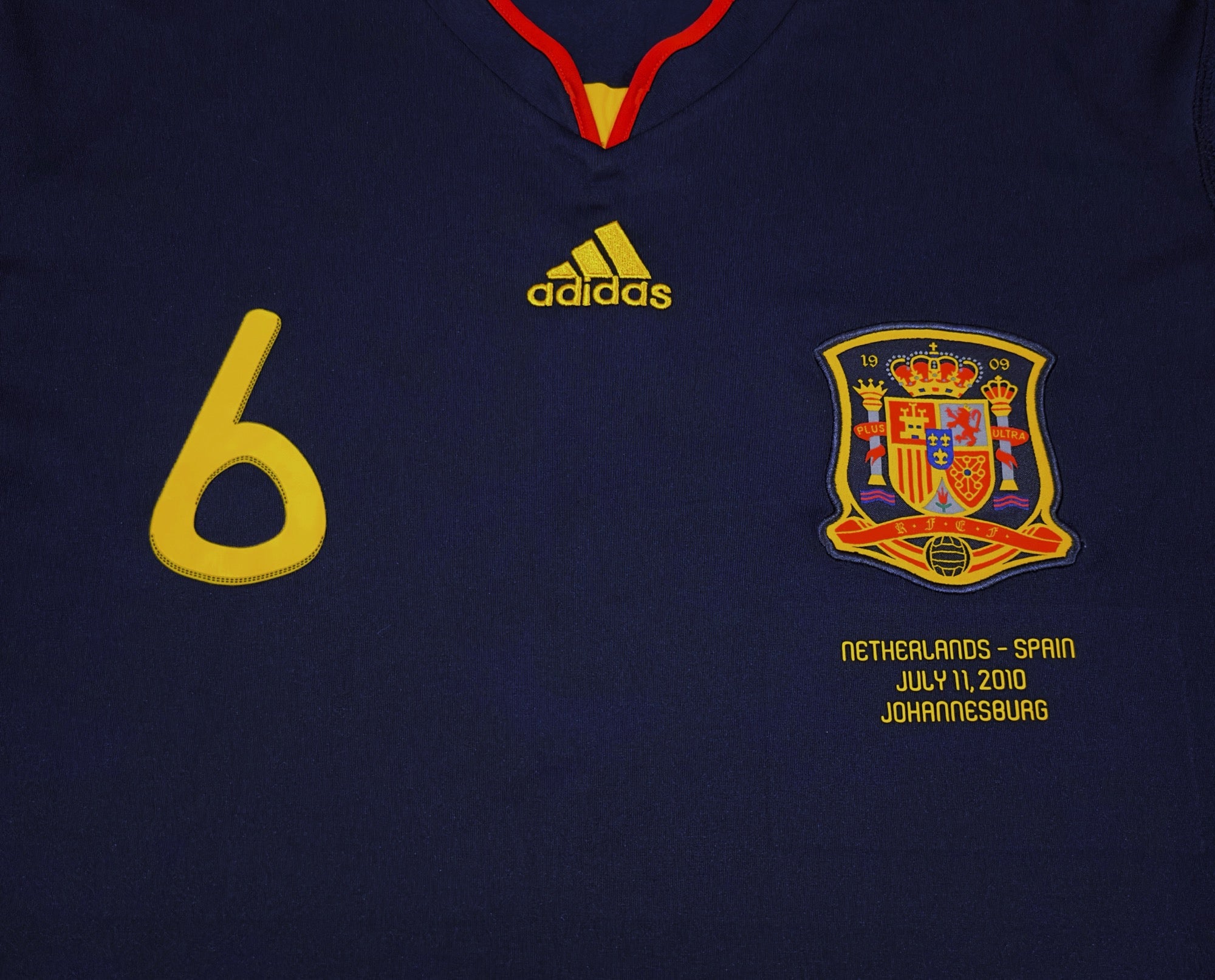 2010 Spain #6 A.INIESTA Away Jersey (XL)