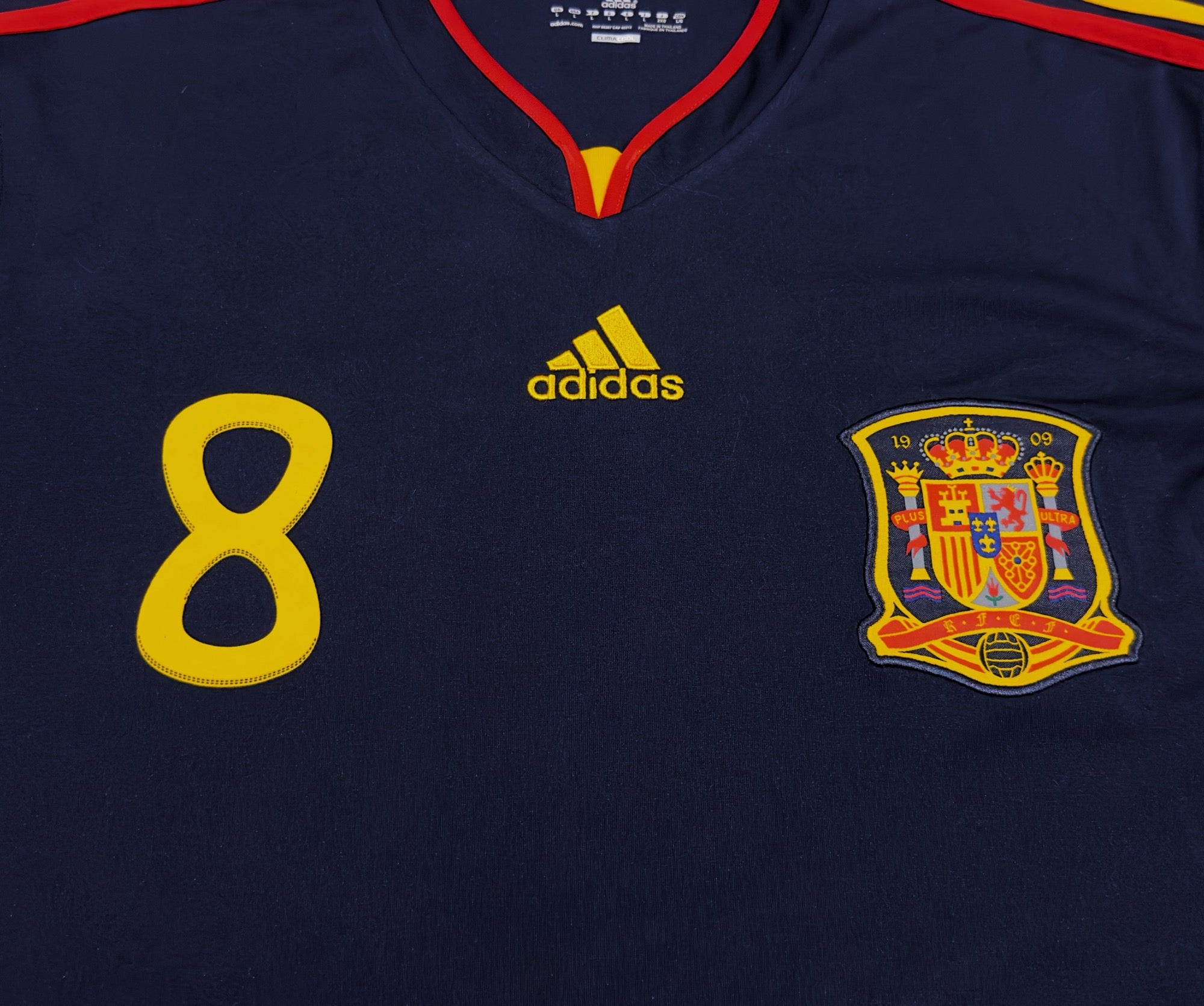 2010 Spain #8 XAVI Away Jersey (L)