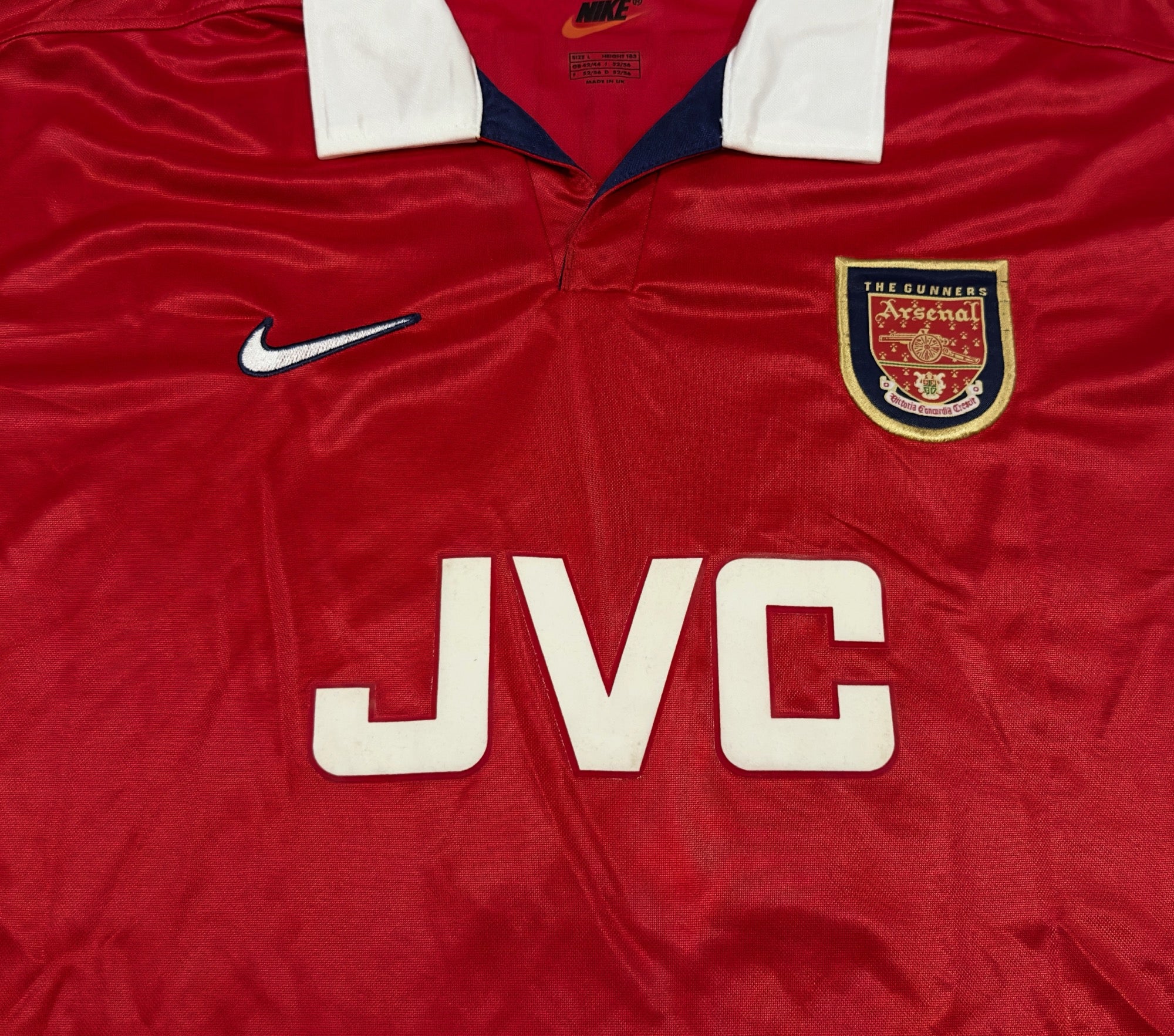 1998/99 Arsenal #17 PETIT Home Jersey (M)
