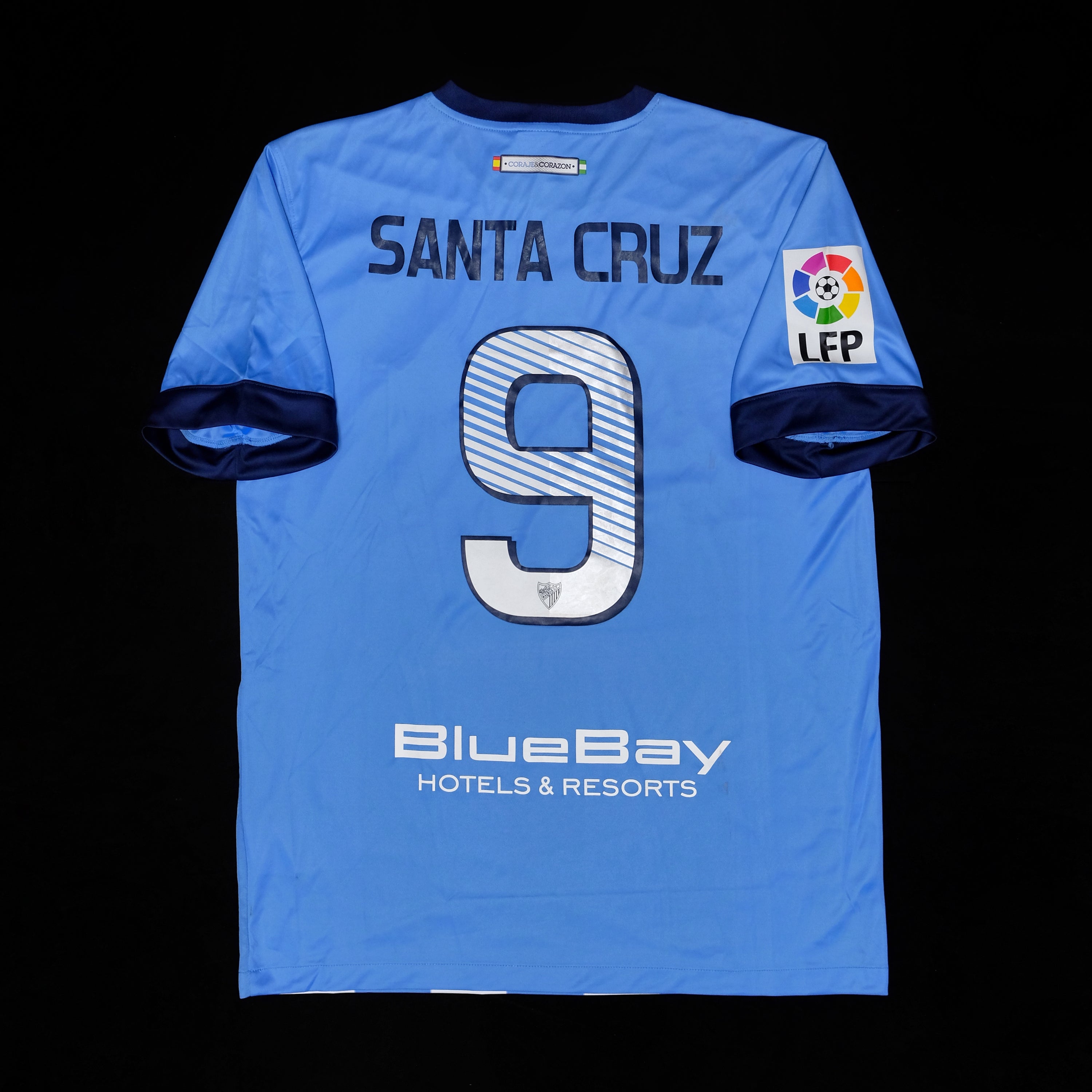 2013/14 Malaga #9 SANTA CRUZ Home Jersey (M)