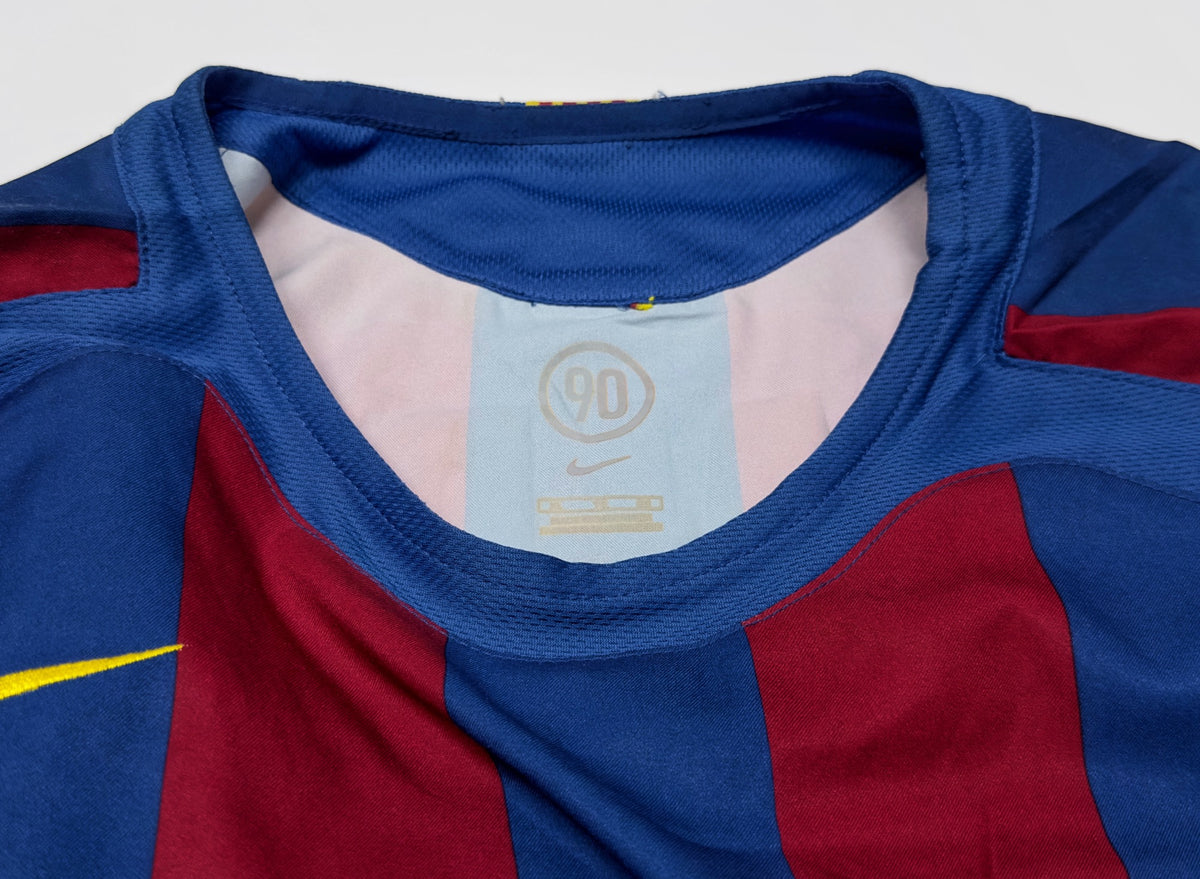 2005/06 Barcelona #10 RONALDINHO Home Jersey (XL) L/S