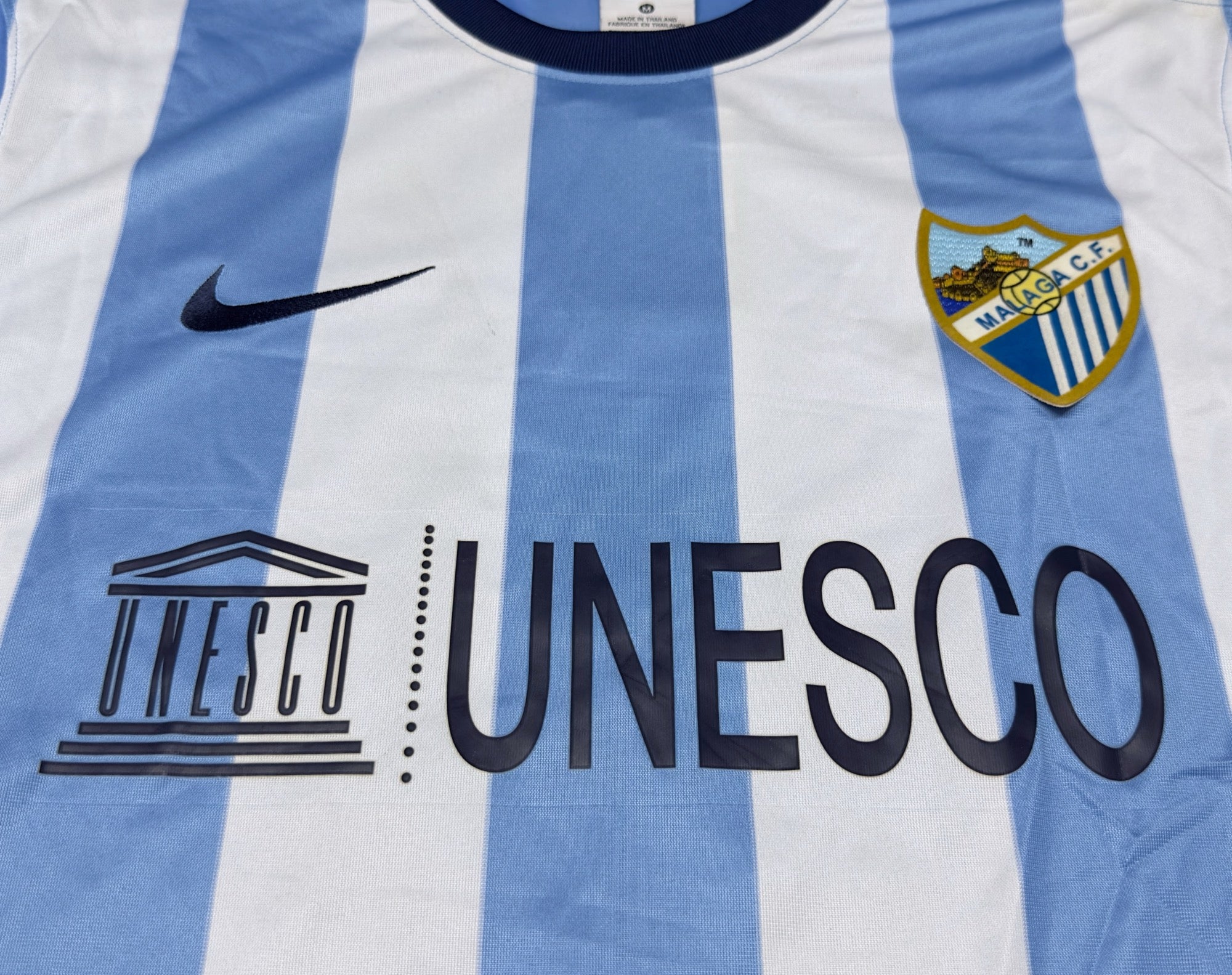 2013/14 Malaga #9 SANTA CRUZ Home Jersey (M)