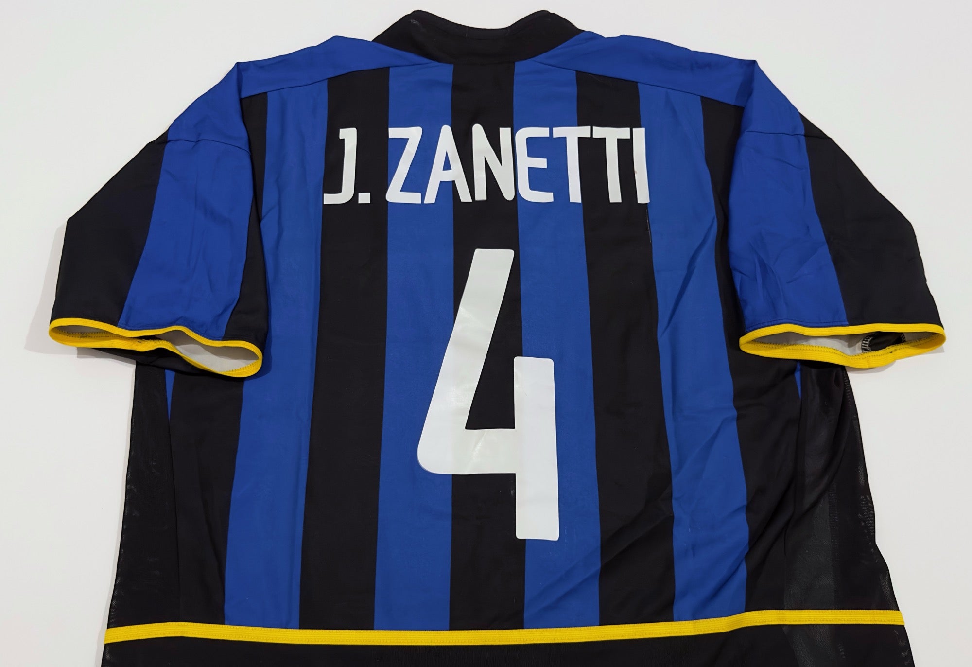 2002/03 Inter Milan #4 J.ZANETTI Home Jersey (XL) – Double Kick