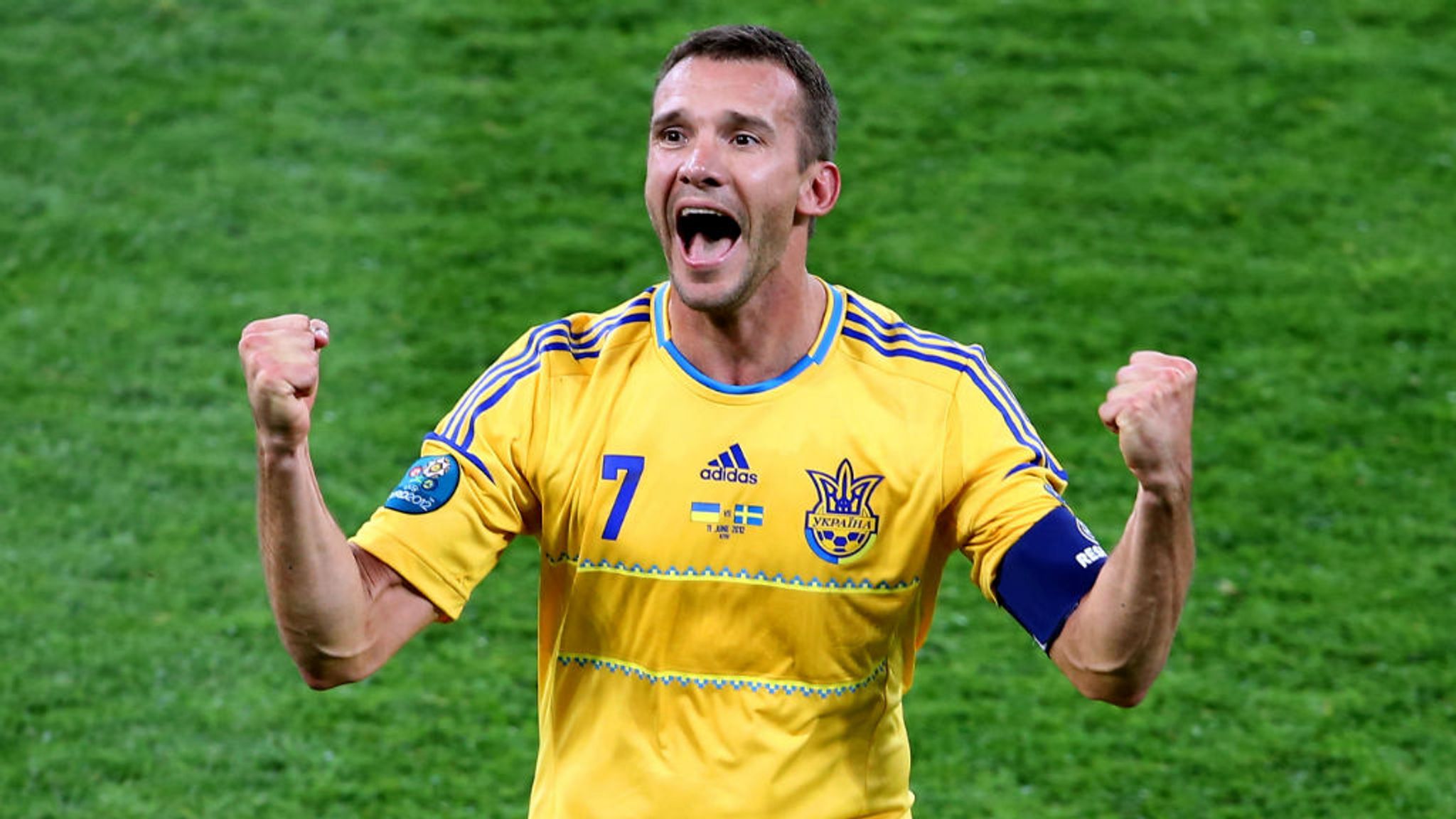 2012/14 Ukraine #7 SHEVCHENKO Home Jersey (S) – Double Kick