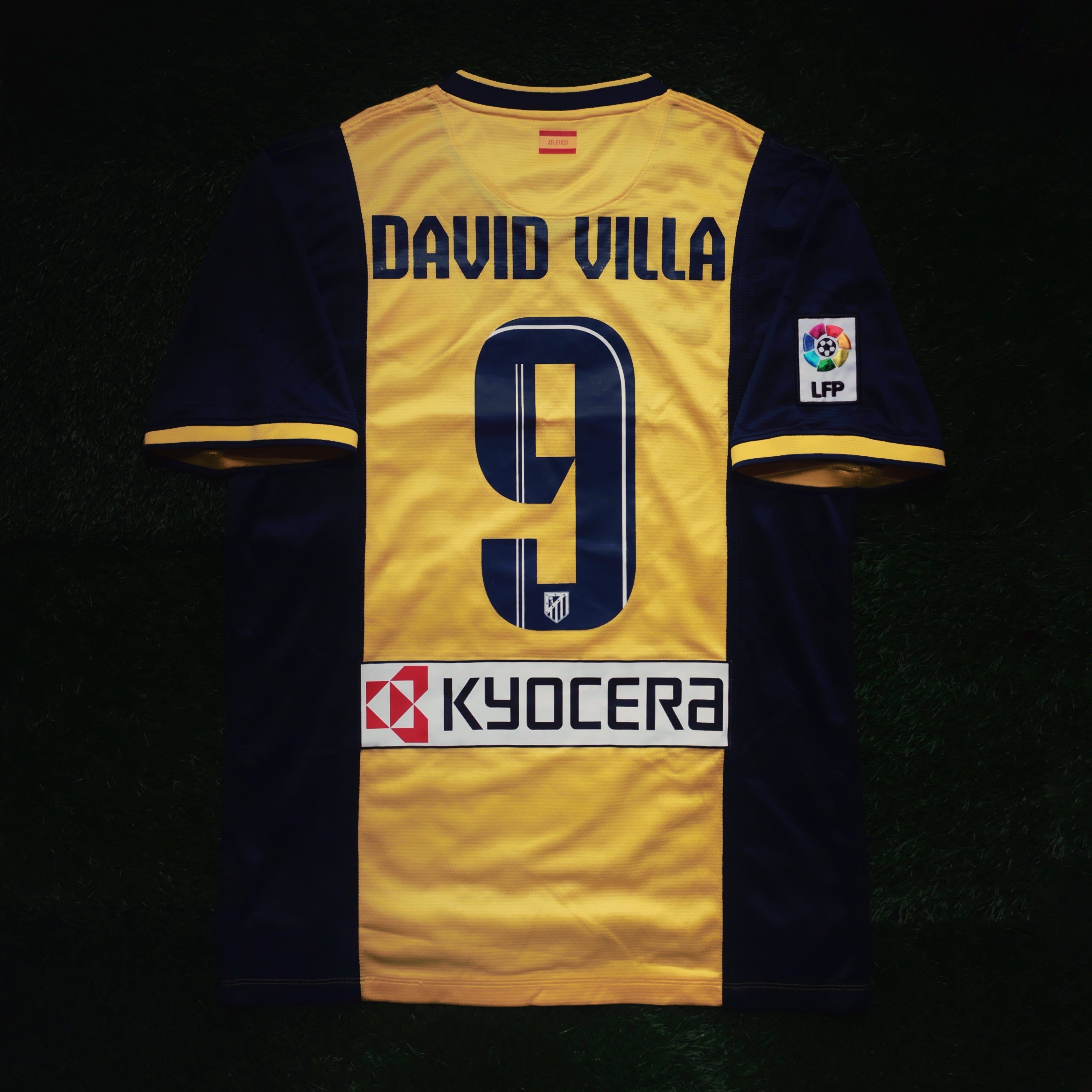 2013/14 Atletico Madrid #9 DAVID VILLA Away Jersey (M