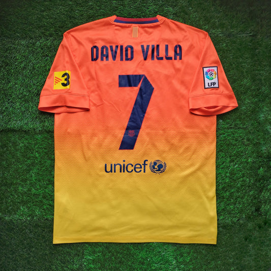 2012/13 Barcelona #7 DAVID VILLA Away Jersey (M)