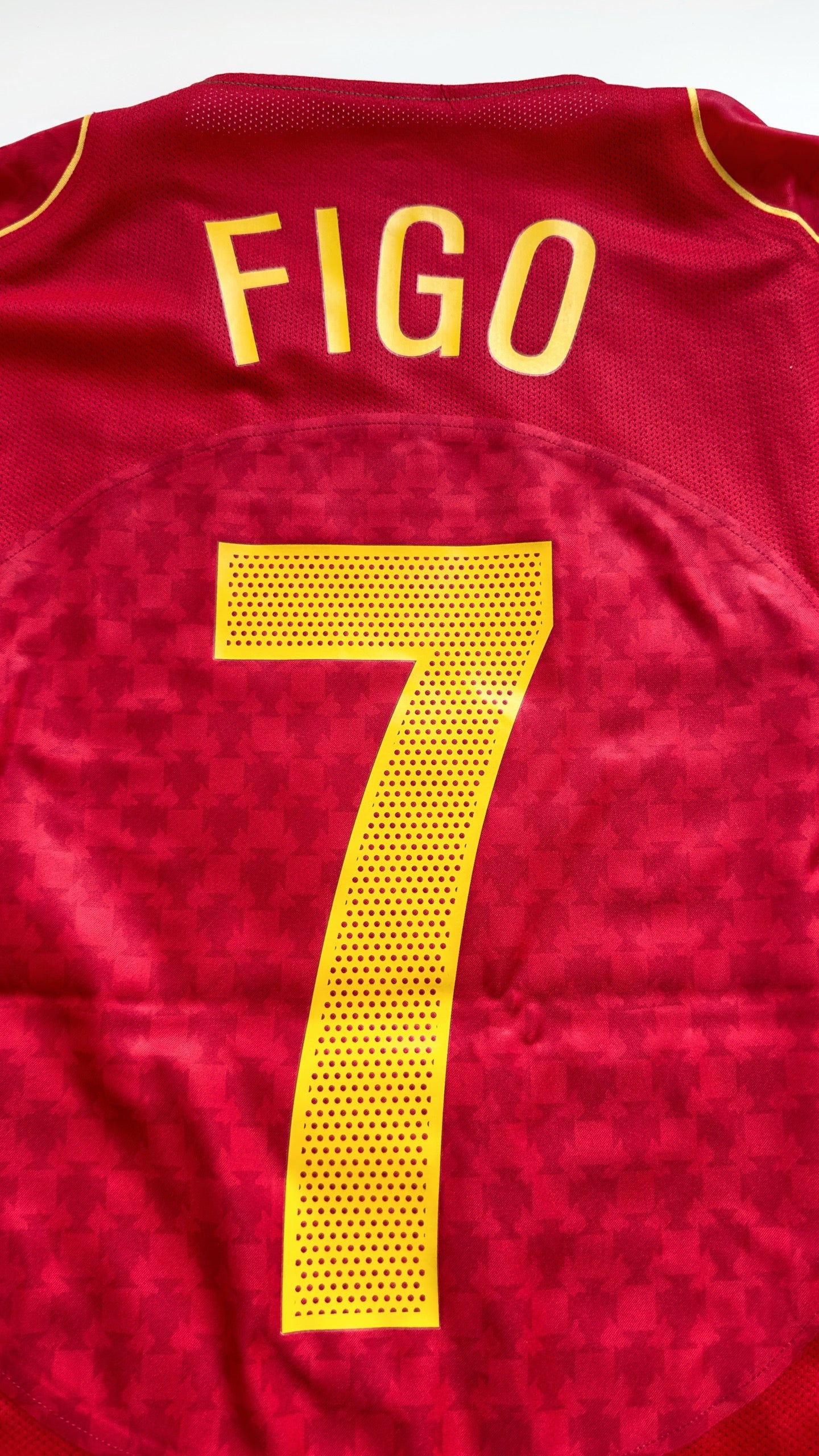 2004 Portugal #7 FIGO Home Jersey Nike Total 90 Boxset (L
