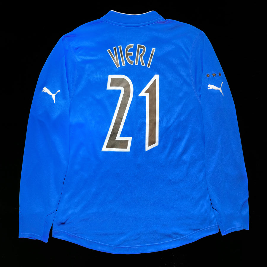 2003/04 Italy #21 VIERI Home Jersey (L) L/S