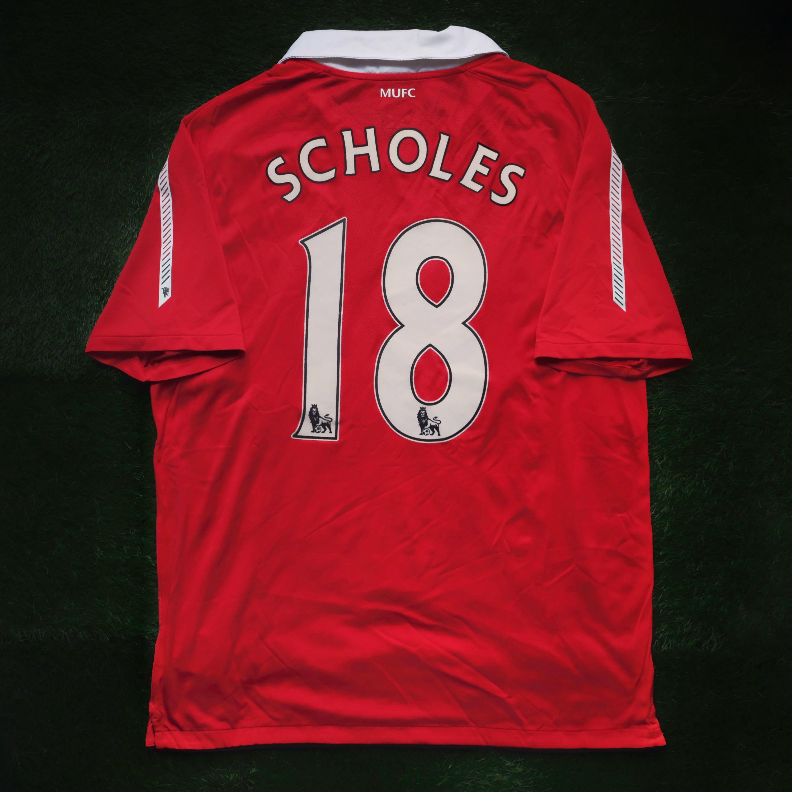 2010/11 Man Utd #18 SCHOLES Home Jersey (L)