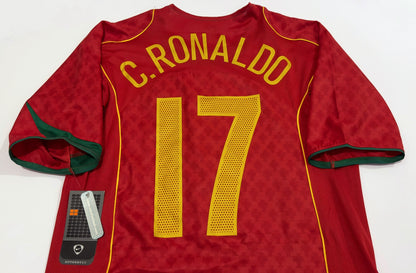 2004/05 Portugal #17 C.RONALDO Home Jersey (M)