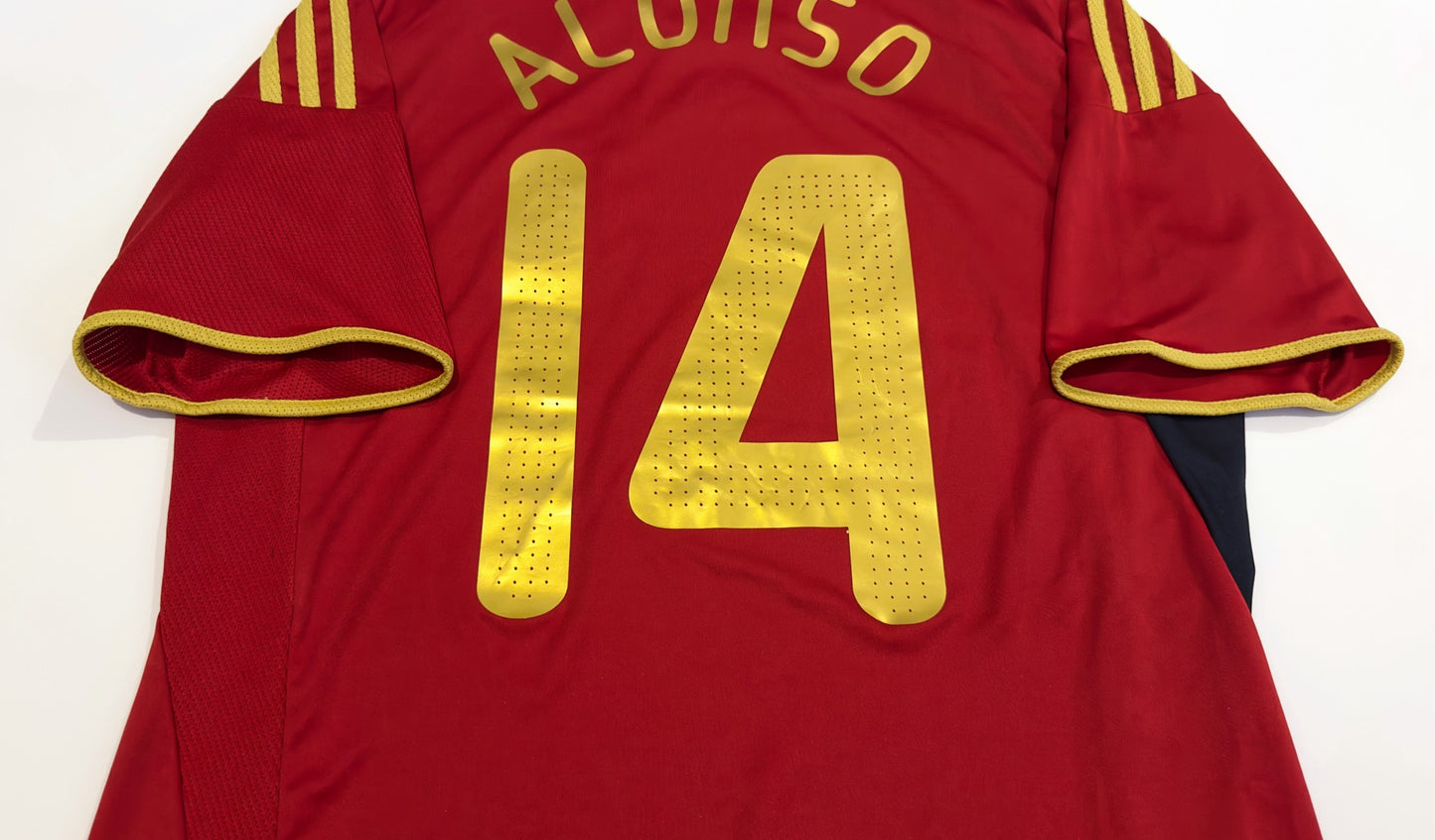 2009 Spain #14 ALONSO Home Jersey (M)