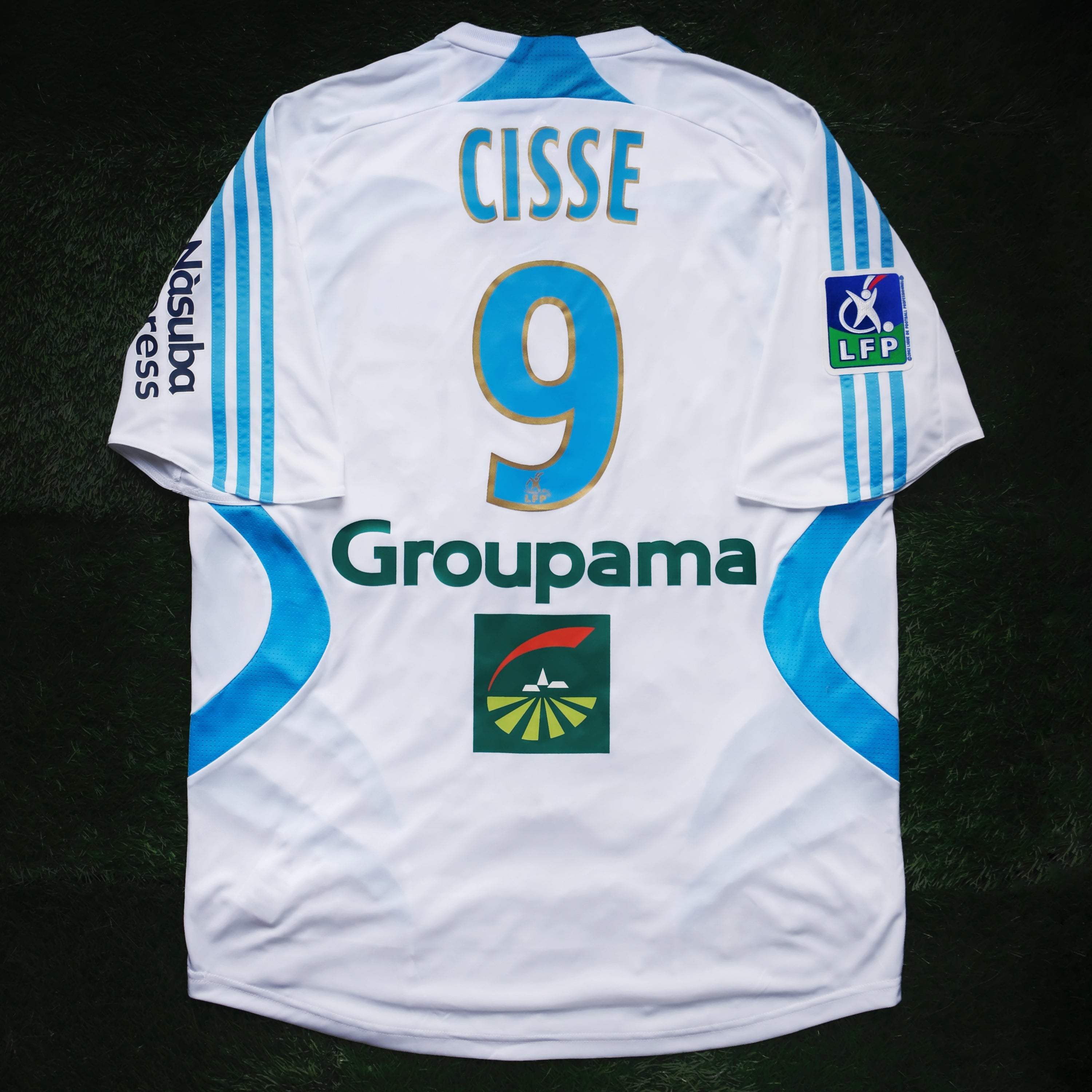 2007/08 Olympique Marseille #9 CISSE Home Jersey (L)