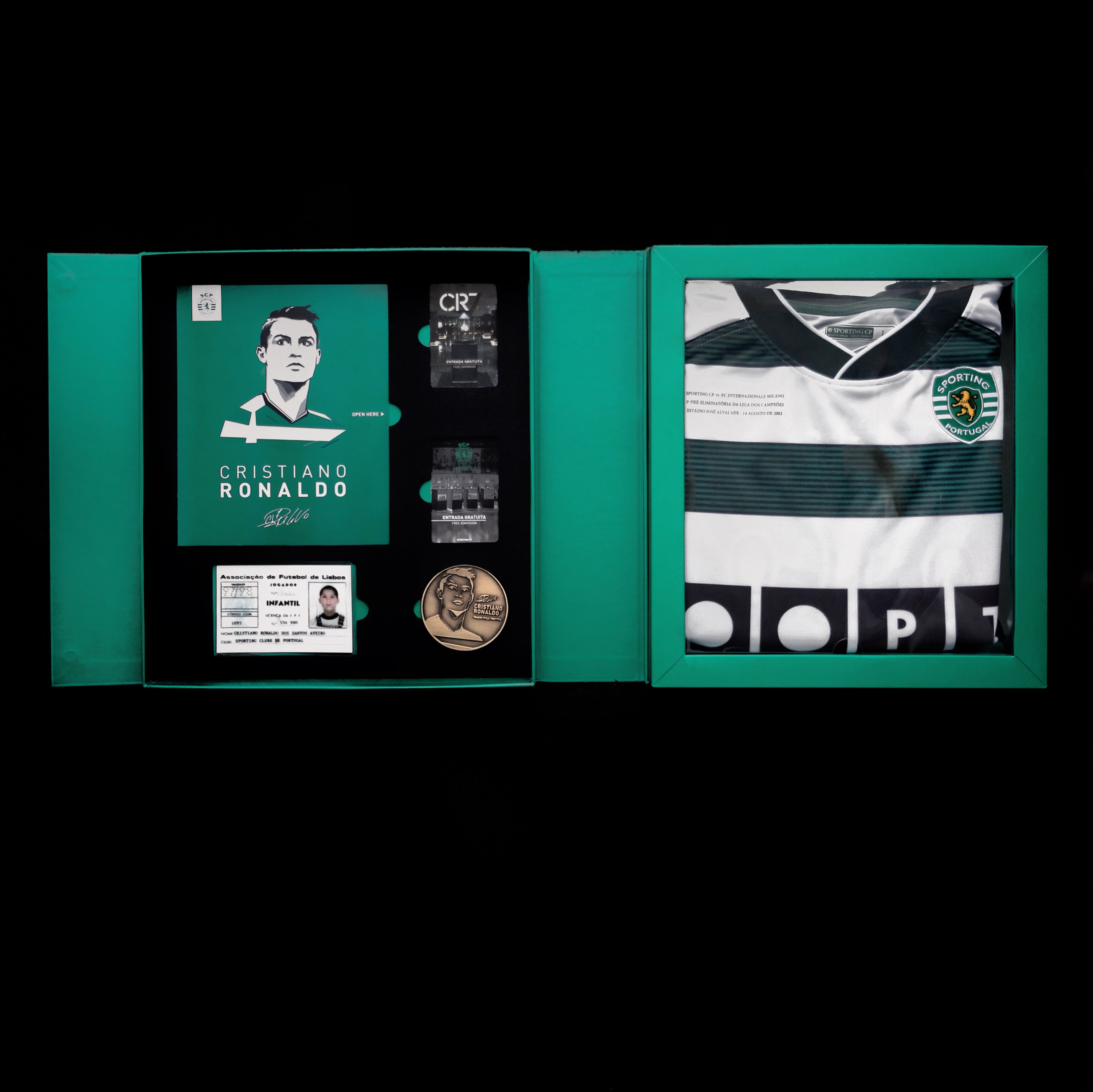 2002/03 Sporting CP #28 C.RONALDO Home Jersey Remake Boxset (L