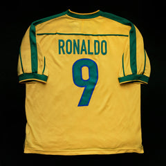 1998/00 Brazil #9 RONALDO Home Jersey (L)