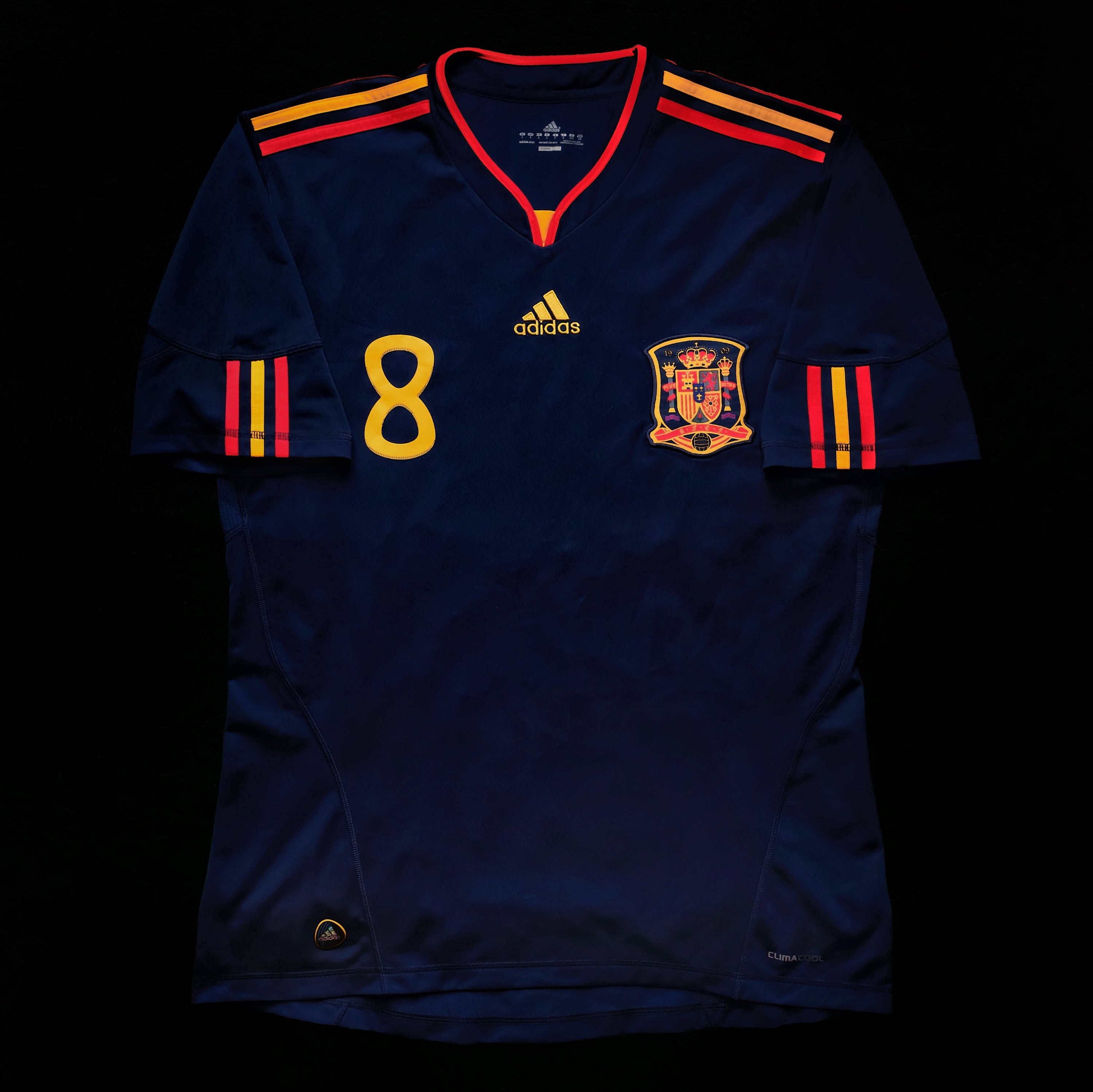 2010 Spain #8 XAVI Away Jersey (L)