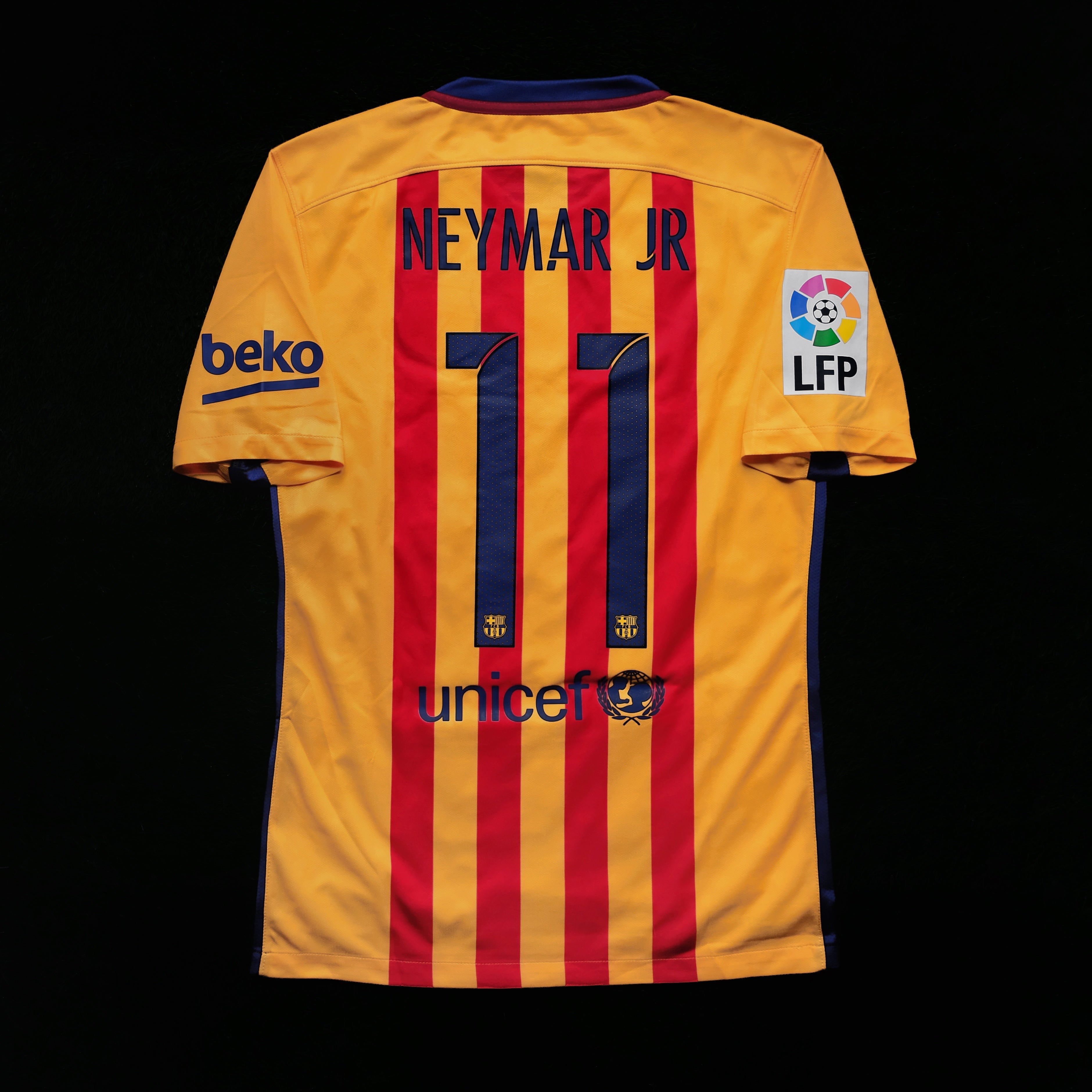 2015/16 Barcelona #11 NEYMAR JR Away Jersey (S) – Double Kick