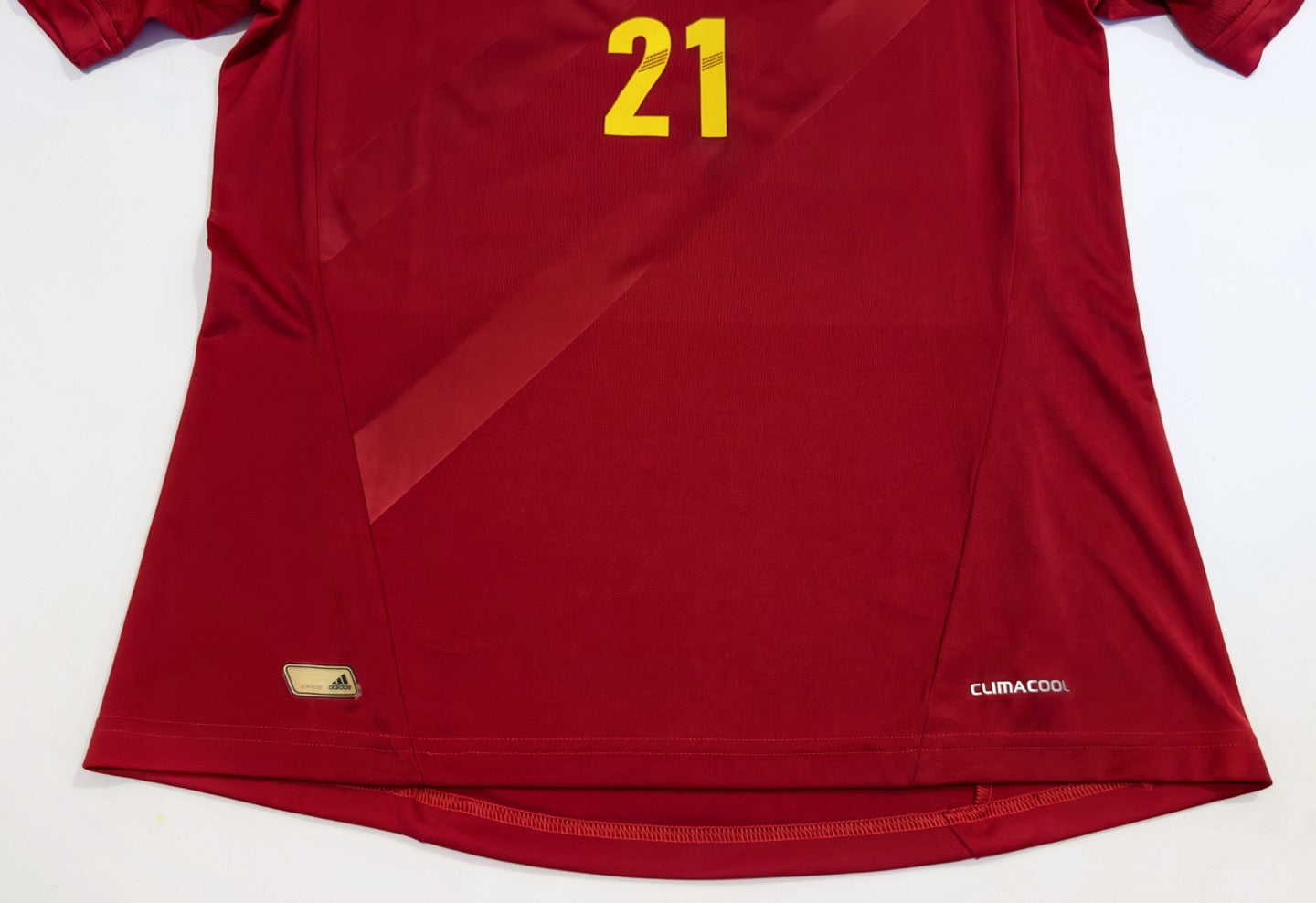 2012 Spain #21 SILVA Home Jersey (M)