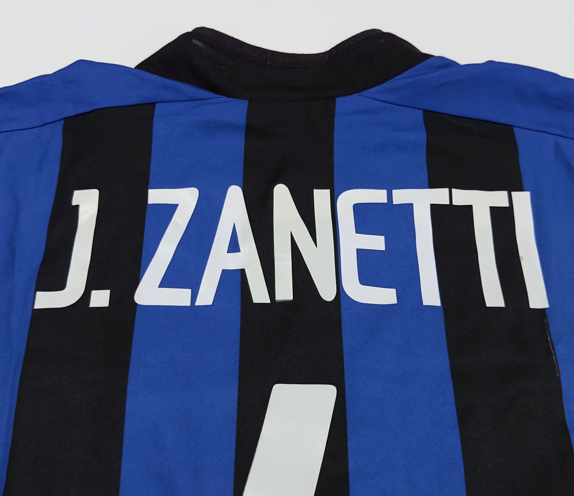 2002/03 Inter Milan #4 J.ZANETTI Home Jersey (XL) – Double Kick