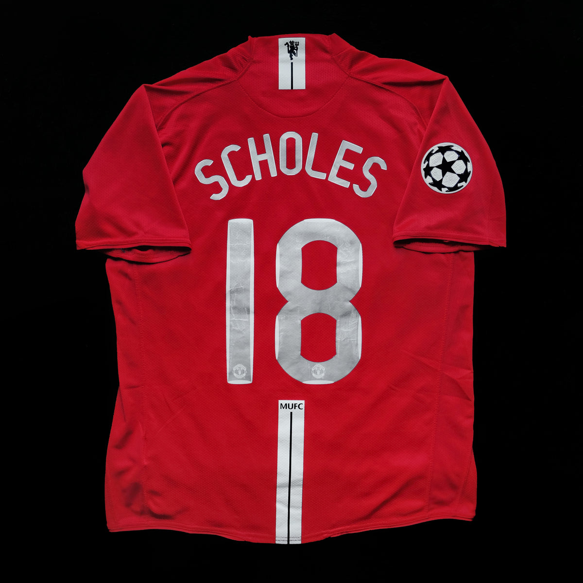 2007/08 Man Utd #18 SCHOLES Home Jersey (L)