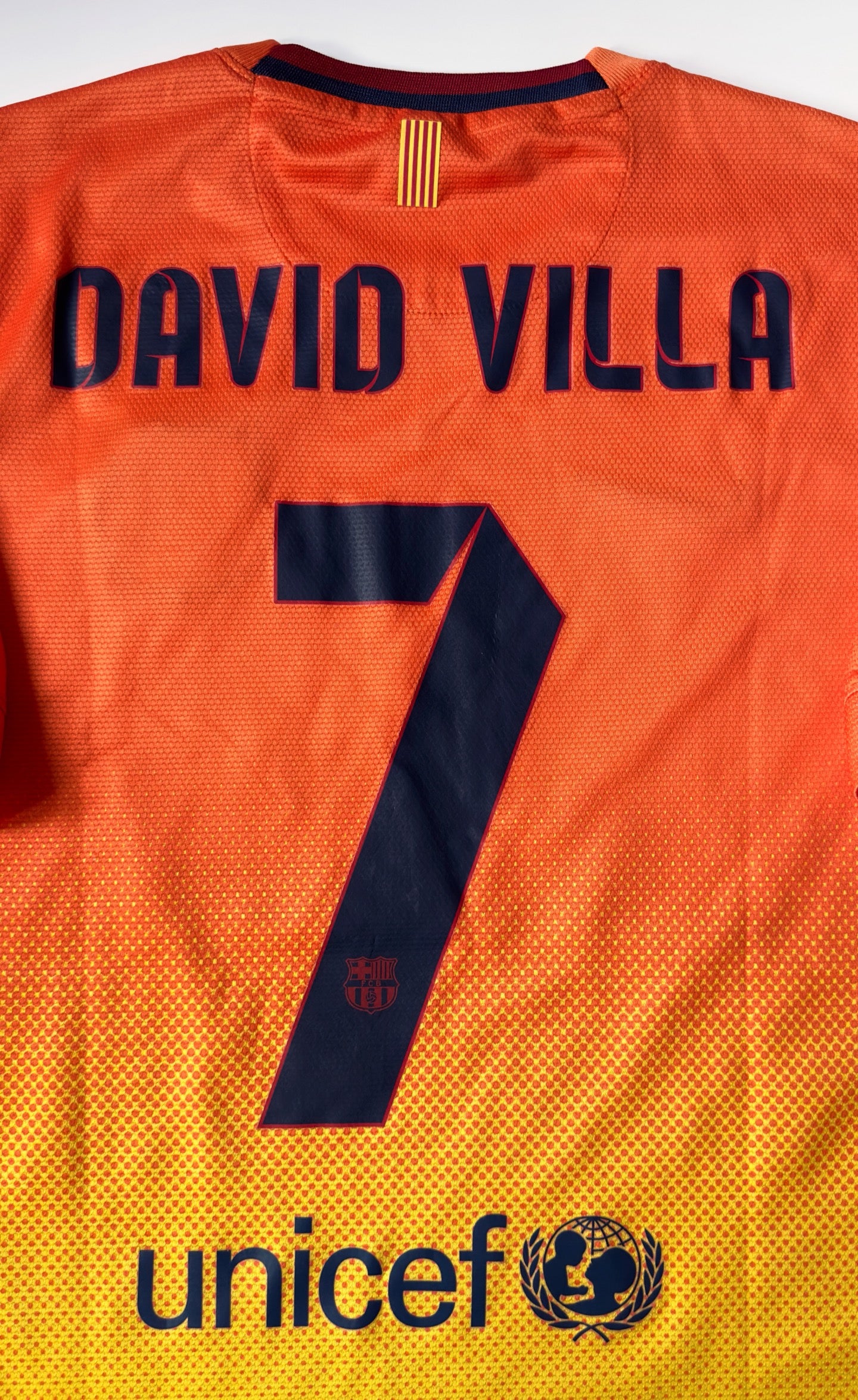 2012/13 Barcelona #7 DAVID VILLA Away Jersey (M)