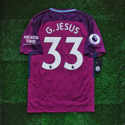 2017/18 Man City #33 G. JESUS Away Jersey (S)