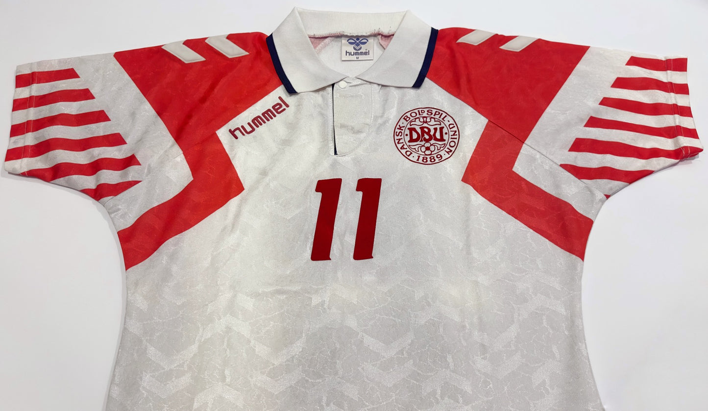 1992/94 Denmark #11 LAUDRUP Away Jersey (M)