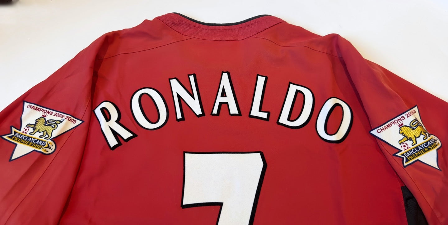 2003/04 Man Utd #7 RONALDO Home Jersey (M)