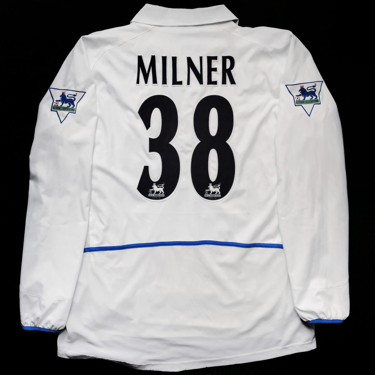 2002/03 Leeds United #38 MILNER Home Jersey (L) L/S