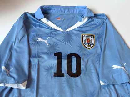 2010/12 Uruguay #10 FORLAN Home Jersey (L)