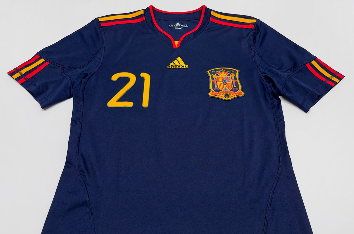 2010 Spain #21 SILVA Away Jersey (S)