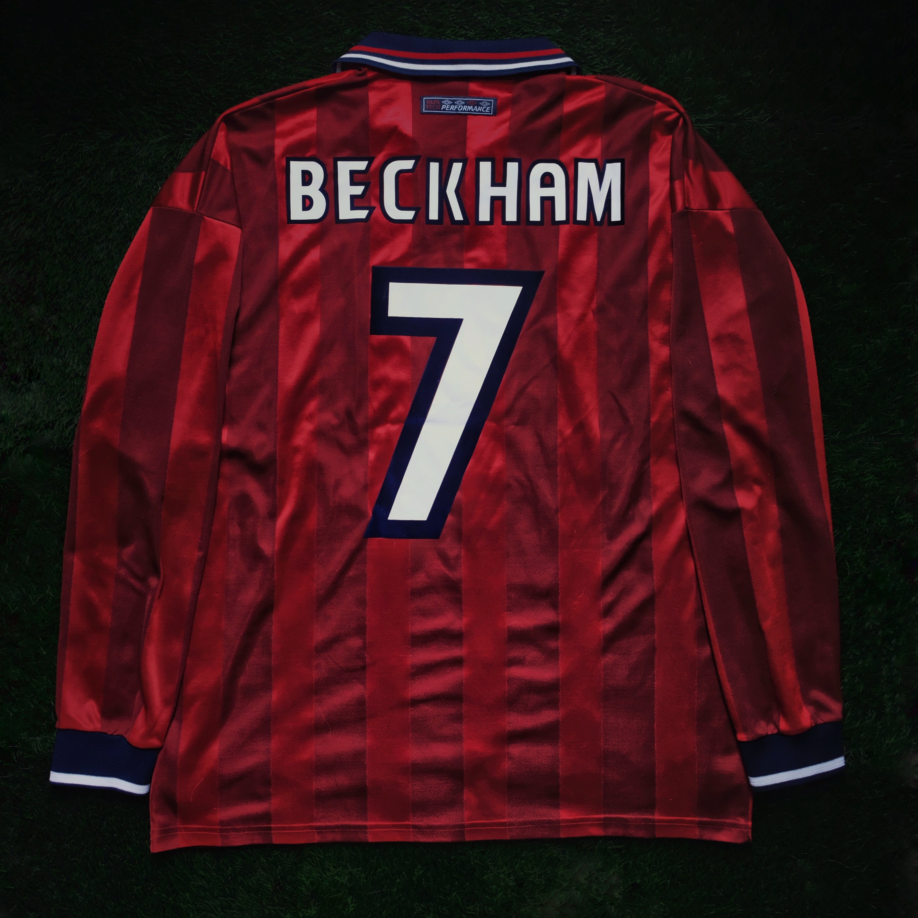 1997/99 England #7 BECKHAM Away Jersey (L) L/S