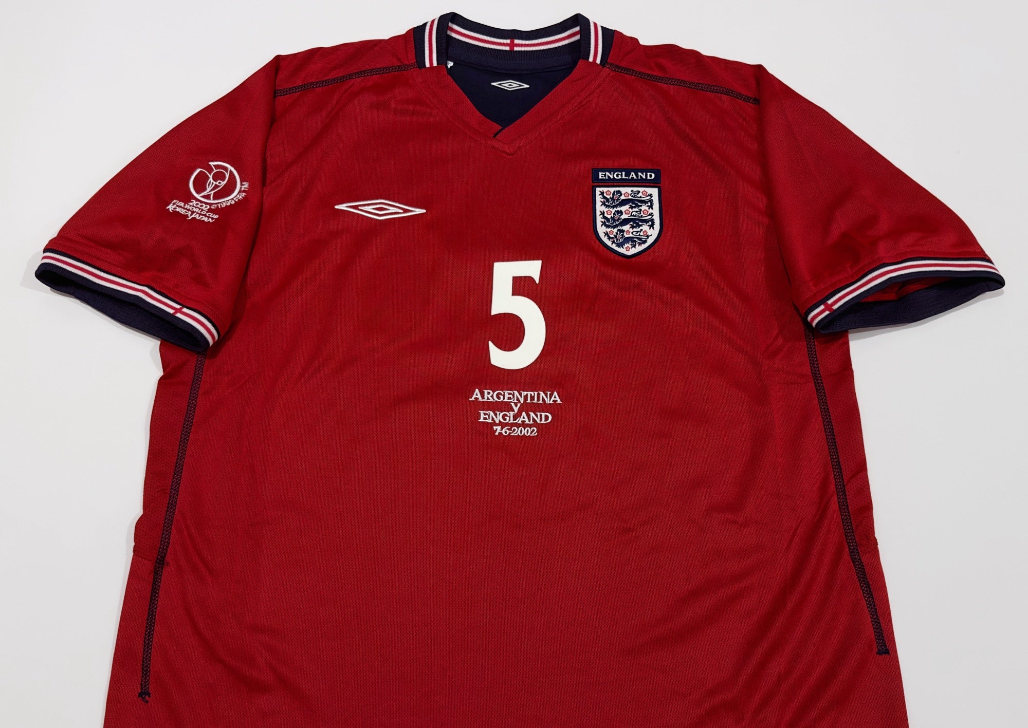 2002/04 England #5 FERDINAND Away Jersey (L)